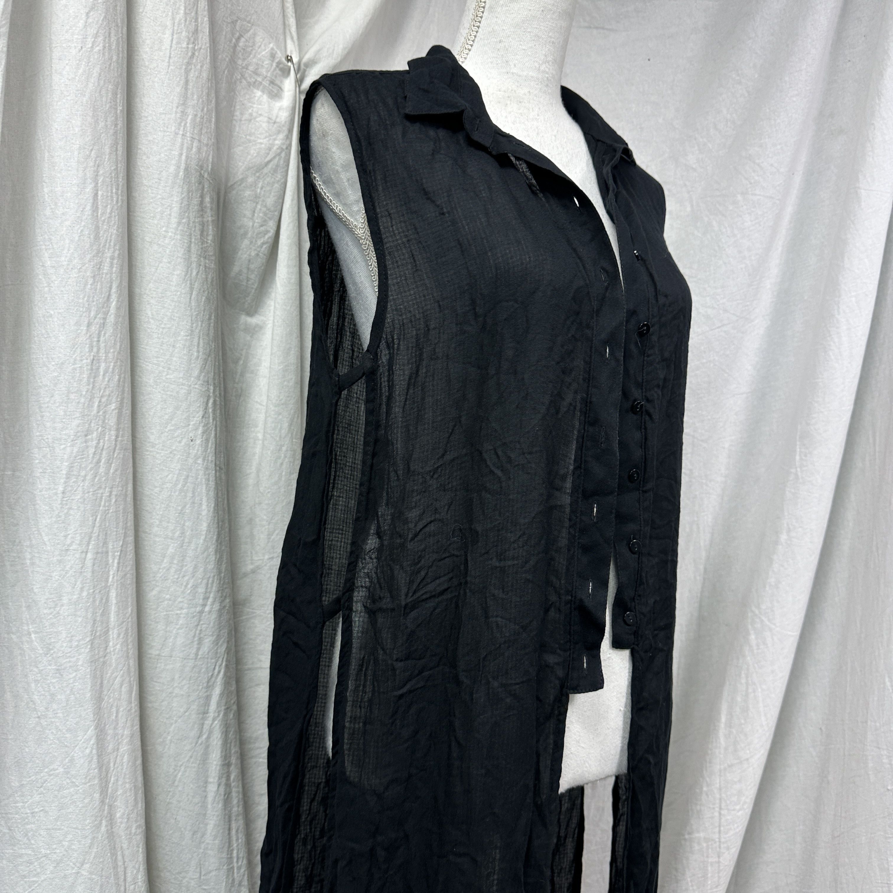 Vintage Vintage Opium Mesh Sheer Oversized Butonned Dress Y2K Size L / US 10 / IT 46 - 2 Thumbnail