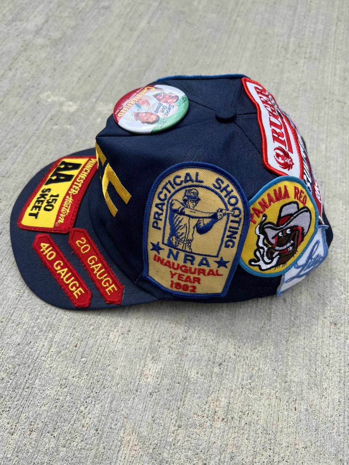 Vintage Vintage Navy Blue Snap Back Hat Size ONE SIZE - 4 Thumbnail