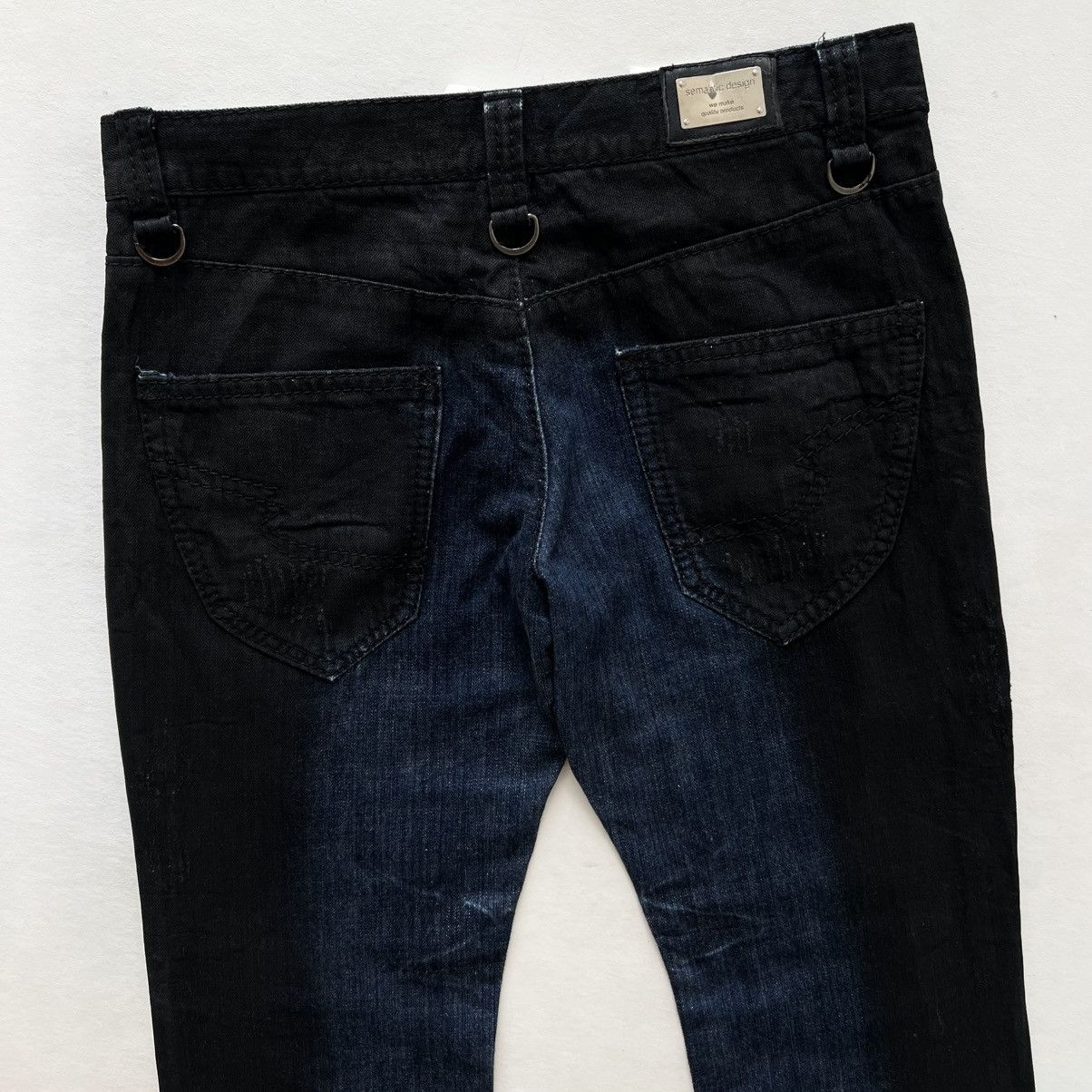 Japanese Brand × Tornado Mart × semanticdesign SEMANTIC DESIGN 2TONE FLARE JEANS Size US 34 / EU 50 - 11 Thumbnail
