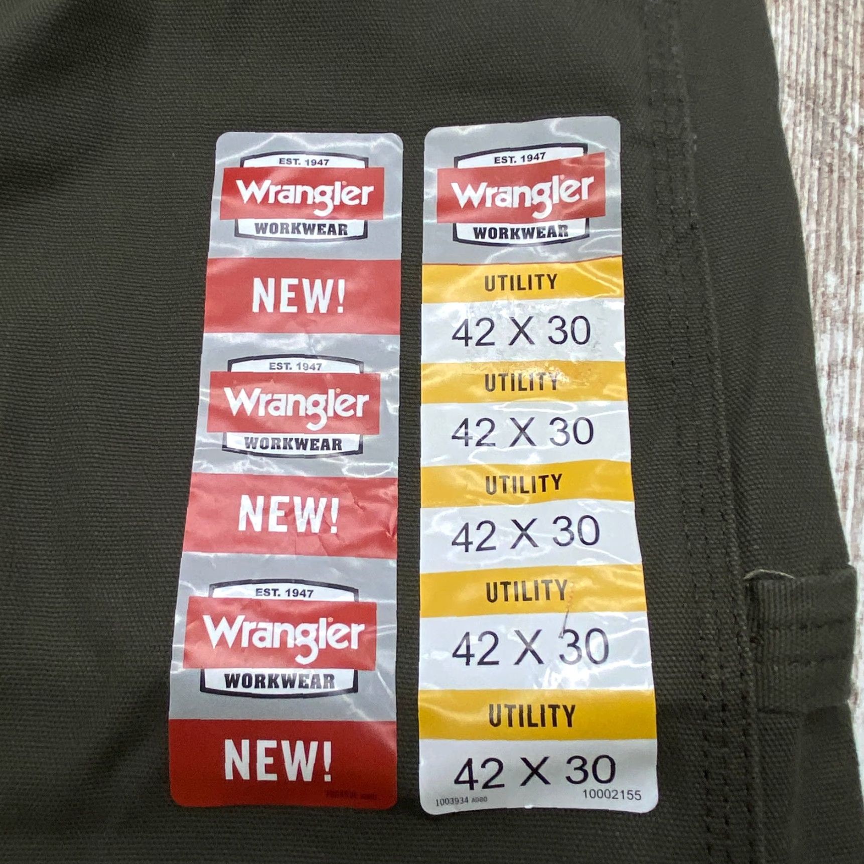 Wrangler VINTAGE Wrangler Workwear Utility Pant 42x30 Olive Relaxed Fit Pockets Canvas NEW Size US 42 / EU 58 - 6 Thumbnail