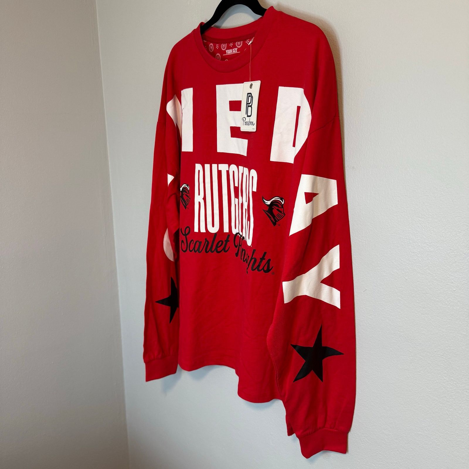 NCAA Rutgers University Game day Pressbox Long Sleeve Mens OS NWT Size US XL / EU 56 / 4 - 8 Thumbnail