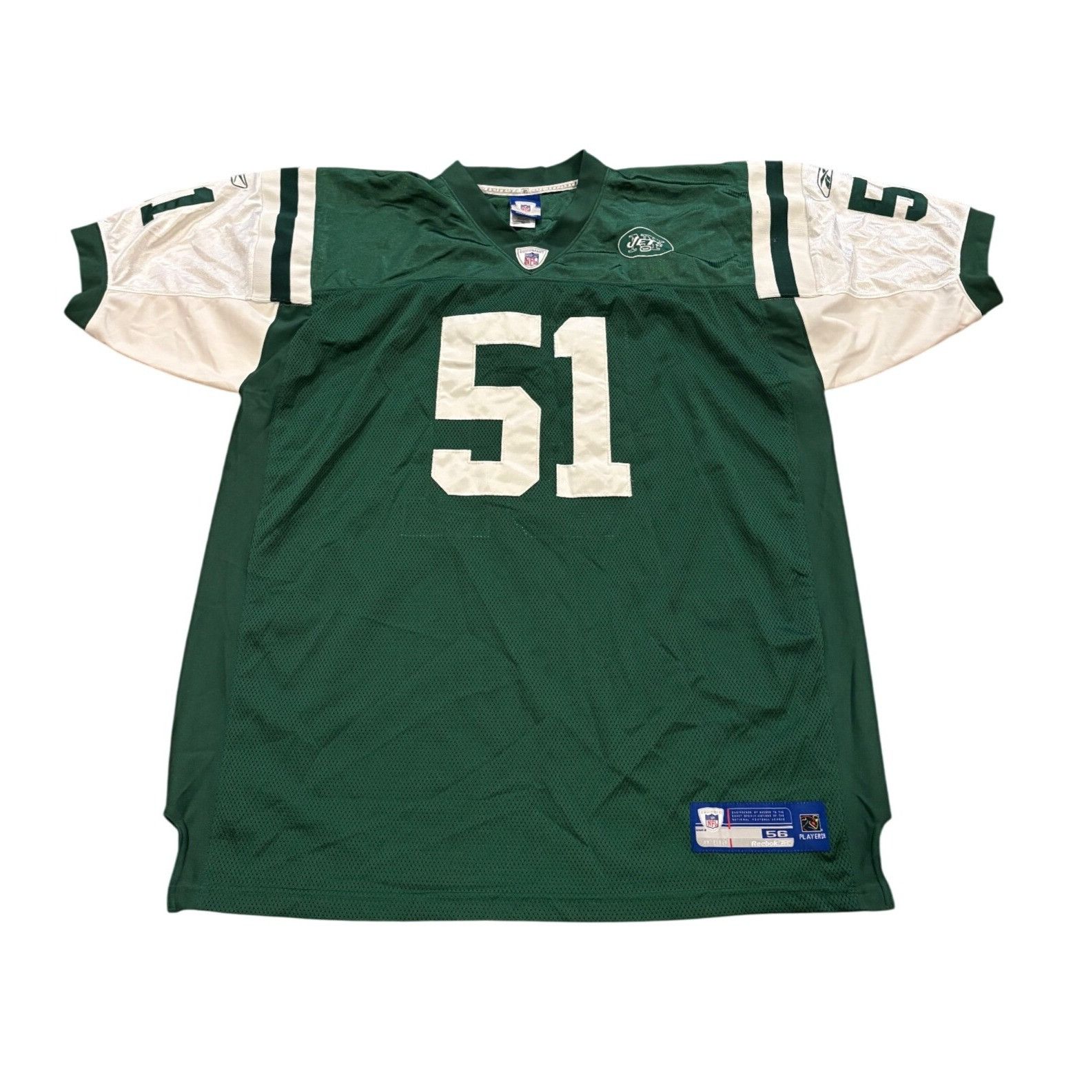 Reebok Reebok New York Jets Jonathan Vilma #51 Stitched NFL Footbal Size US XXL / EU 58 / 5 - 2 Thumbnail
