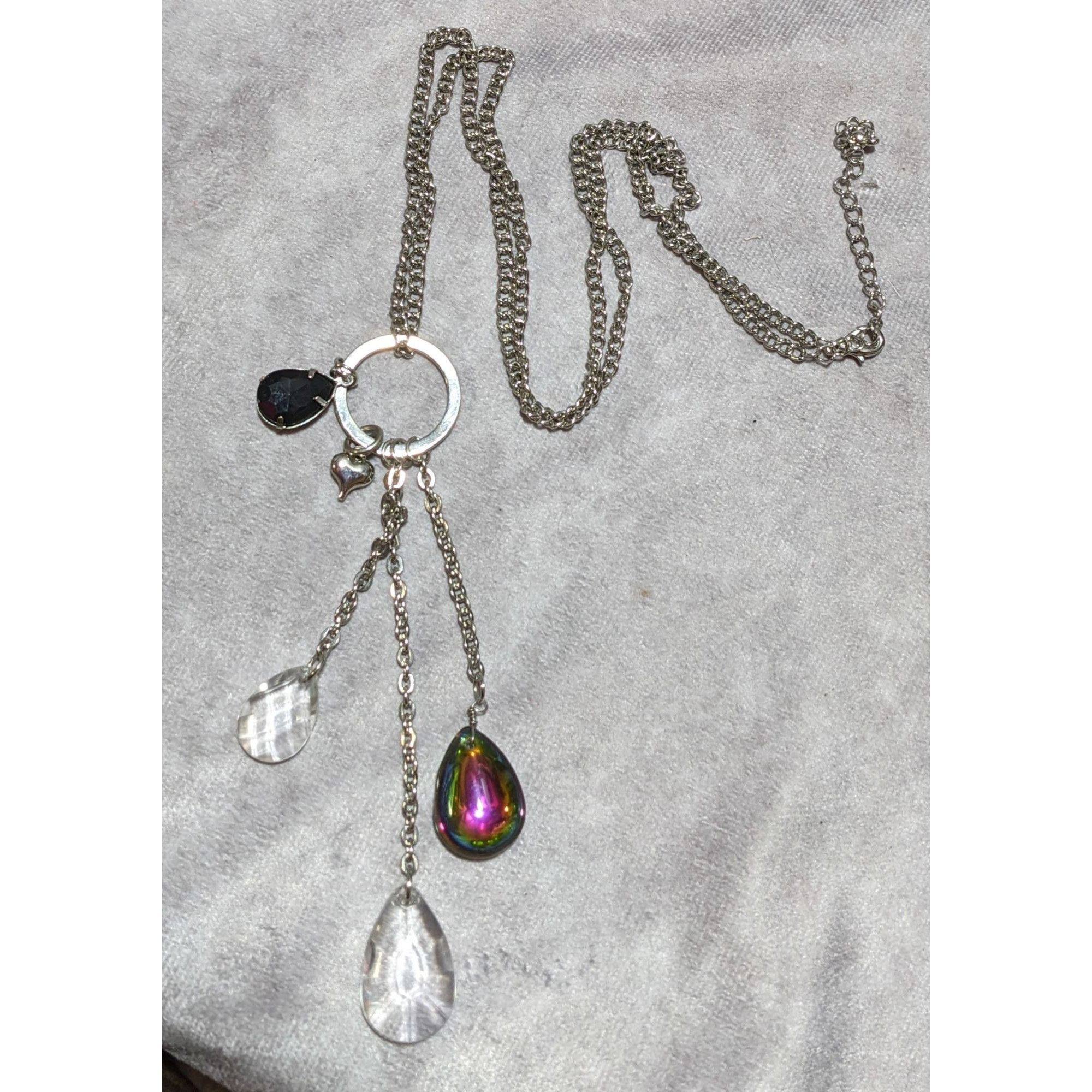 Other Silver Rainbow Drop Charm Necklace Size ONE SIZE - 6 Thumbnail