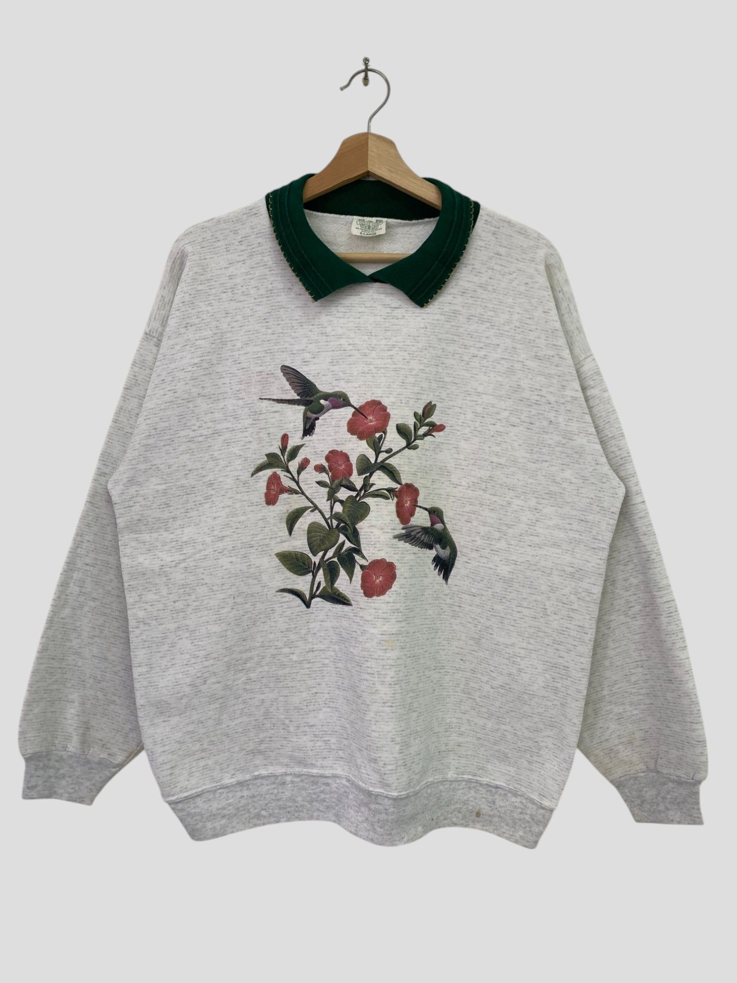 Habitat × Vintage Vintage Sweatshirt Humming Bird Flower Collar L Size Size US L / EU 52-54 / 3 - 1 Thumbnail