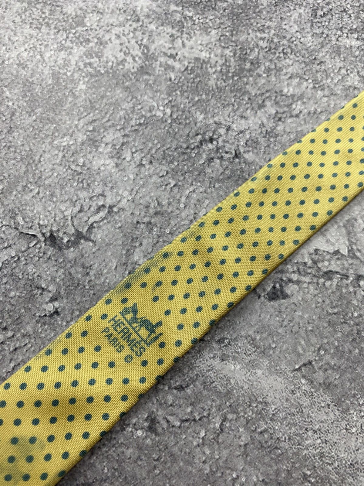 Hermes Hermes Tie Paris 100% Silk Made In France Polka Dot Necktie Size ONE SIZE - 13 Thumbnail