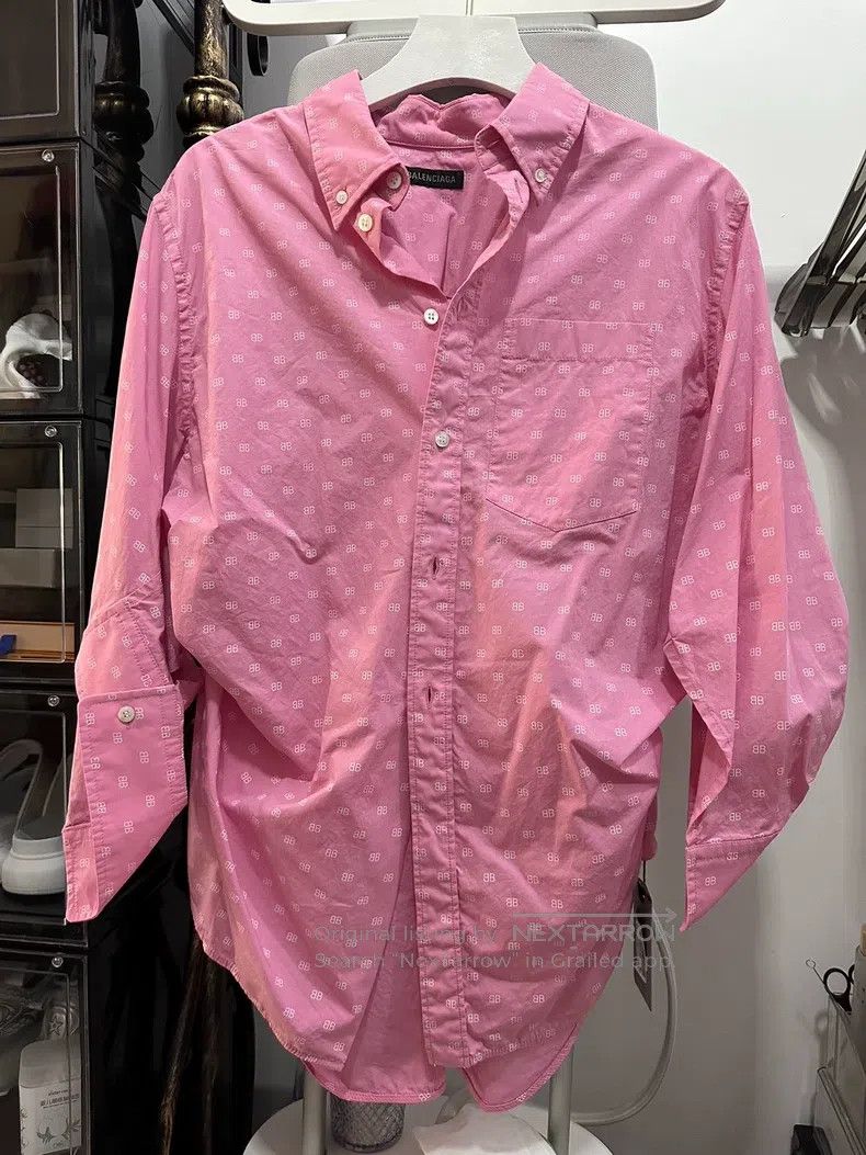 Balenciaga Balenciaga Full Bullet Screen Lock Logo Pink Long Sleeve Size XXS / US 00 / IT 34 - 1 Thumbnail