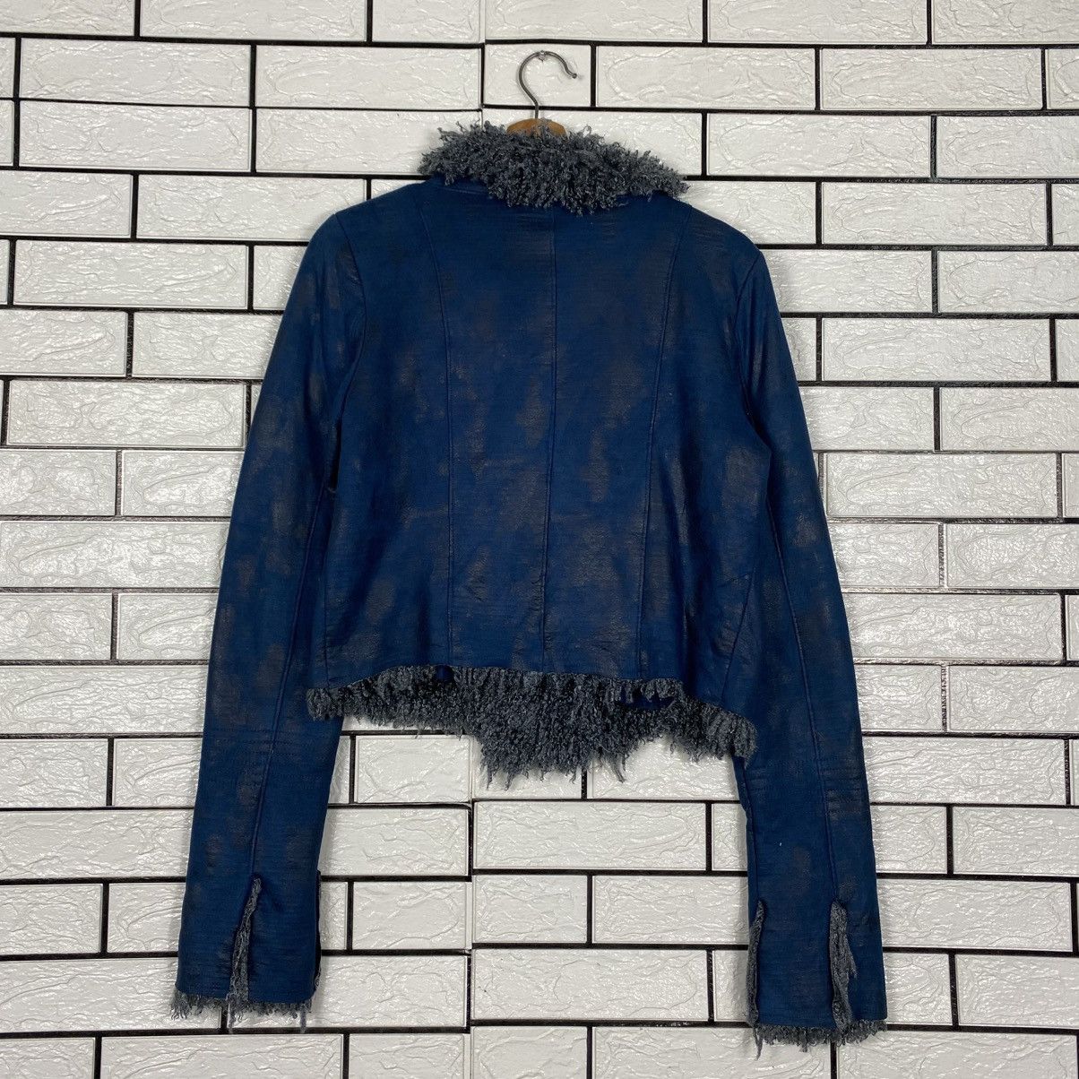 Japanese Brand Cropped Parachute Leather Jacket Spiralgirl Faux Fur Blanket Size M / US 6-8 / IT 42-44 - 9 Thumbnail