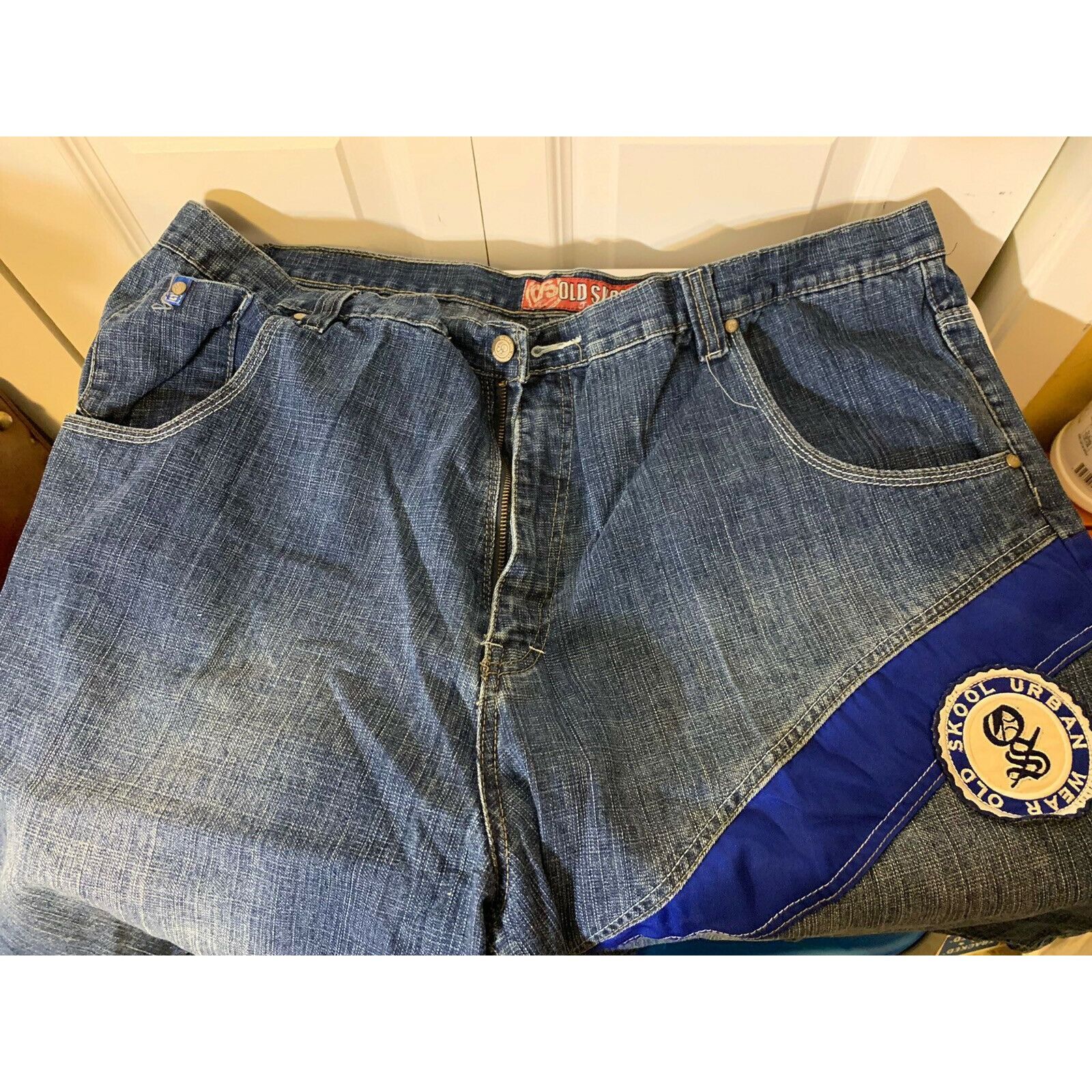 Other Vtg Old Skool Urban wear Men’s Sz 44 Blue Jeans Shorts Size US 44 / EU 60 - 1 Thumbnail
