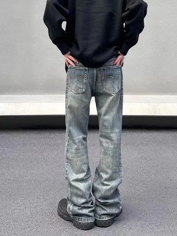 Japanese Brand VIBE Street Hip Hop Washed Grunge Micro Flared Jeans Size US 34 / EU 50 - 7 Thumbnail