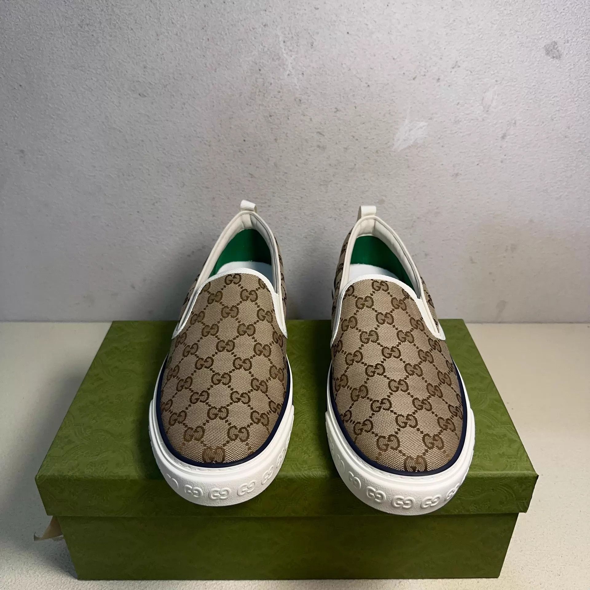 Gucci GUCCI Tennis 1977 Men's Brown Low Top Sneaker 46 Size US 13 / EU 46 - 2 Thumbnail