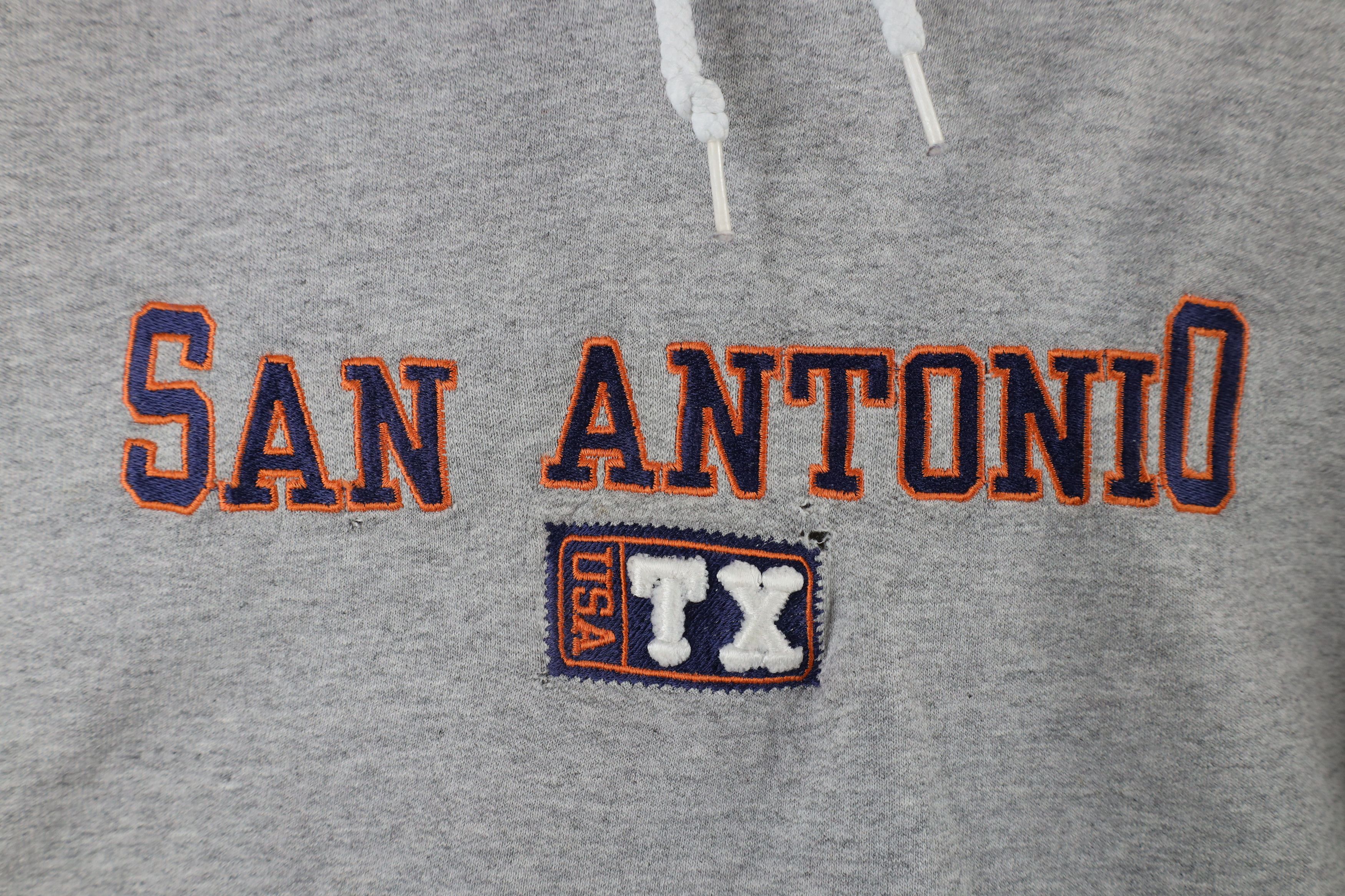 Vintage Vintage 90s Streetwear Spell Out San Antonio Texas Hoodie Size US XXL / EU 58 / 5 - 9 Thumbnail