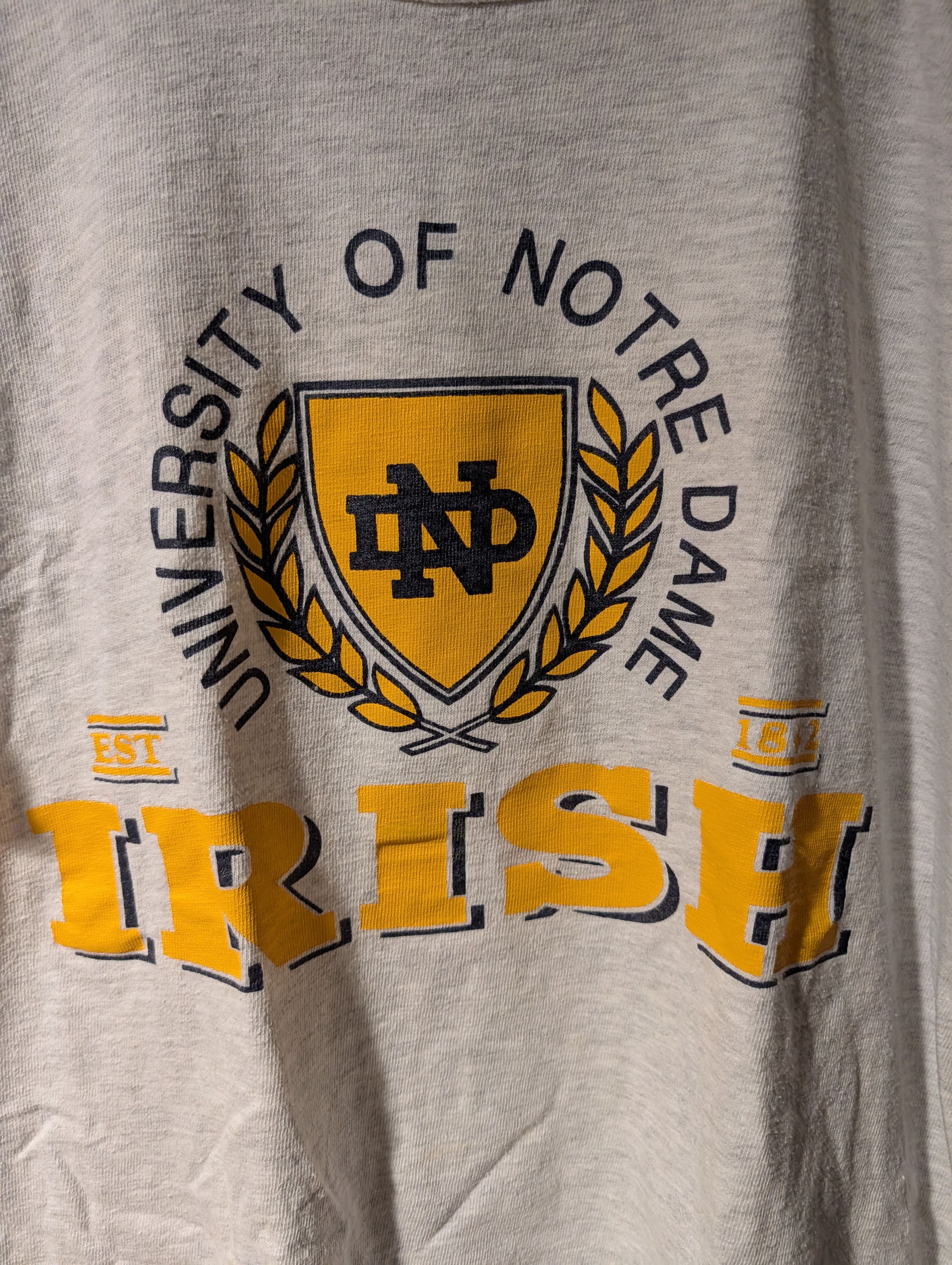 Champion Vintage 90s Notre Dame University Fighting Irish T-Shirt Size US XL / EU 56 / 4 - 2 Thumbnail