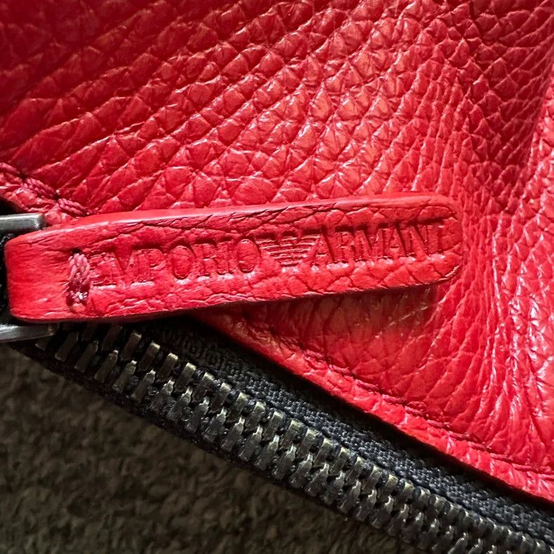 Armani Armani Dark red and black color matching crossbody shoulde Size ONE SIZE - 9 Thumbnail