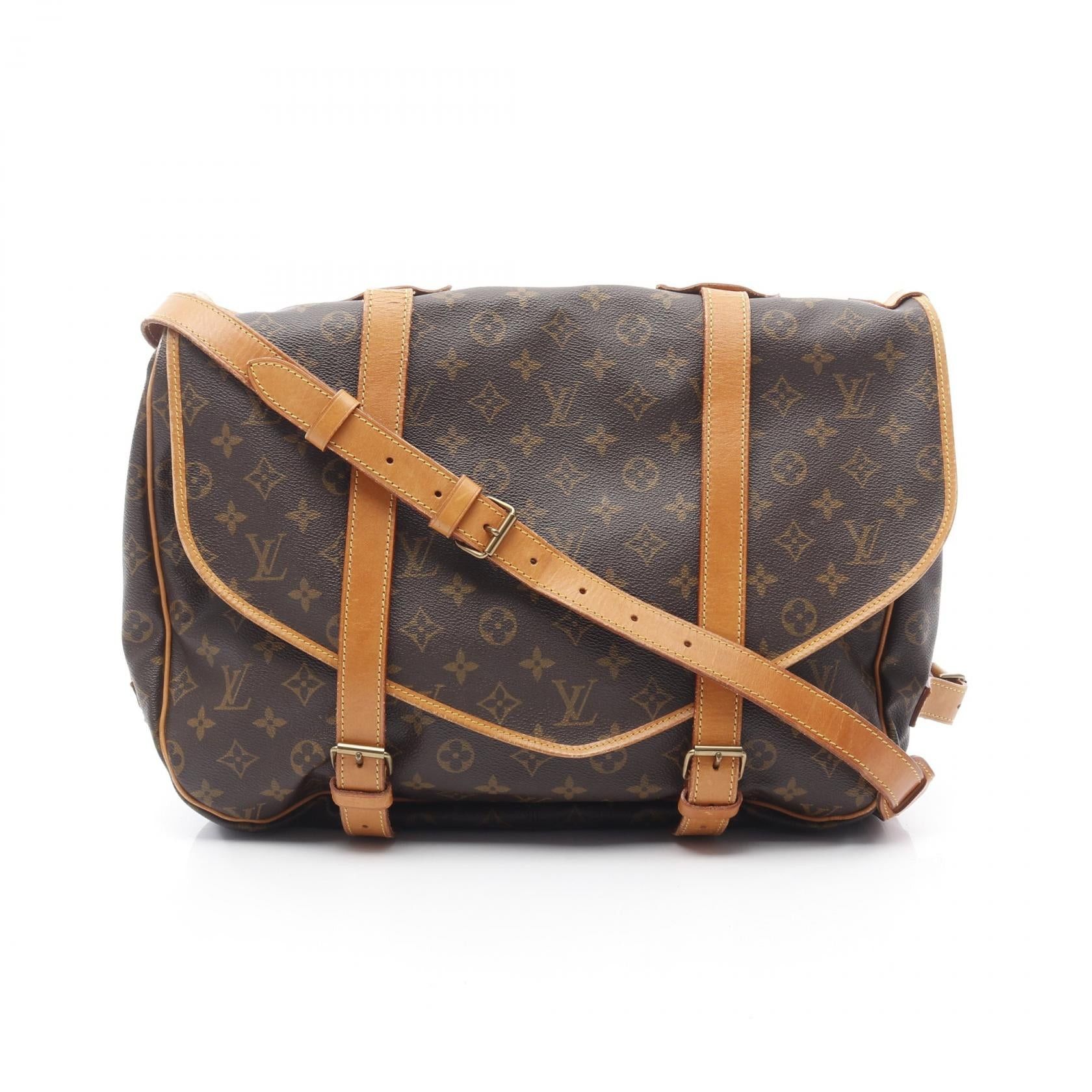 Louis Vuitton Louis Vuitton Saumur 43 Monogram Shoulder Bag Leather Brown Size ONE SIZE - 1 Thumbnail