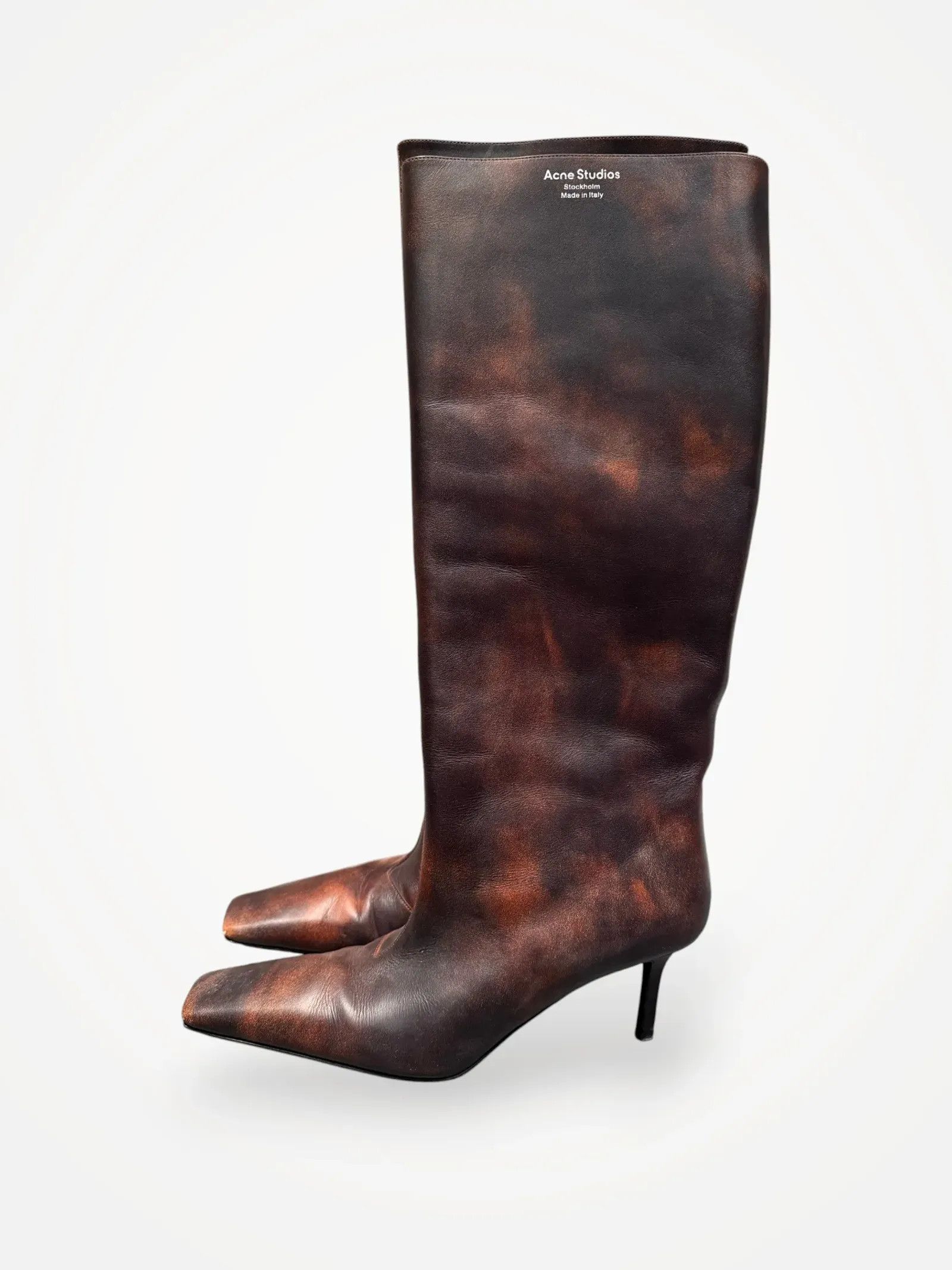 Acne Studios Acne Studios ACNE STUDIOS Leather knee-high boots Boots Size US 10 / IT 40 - 1 Thumbnail