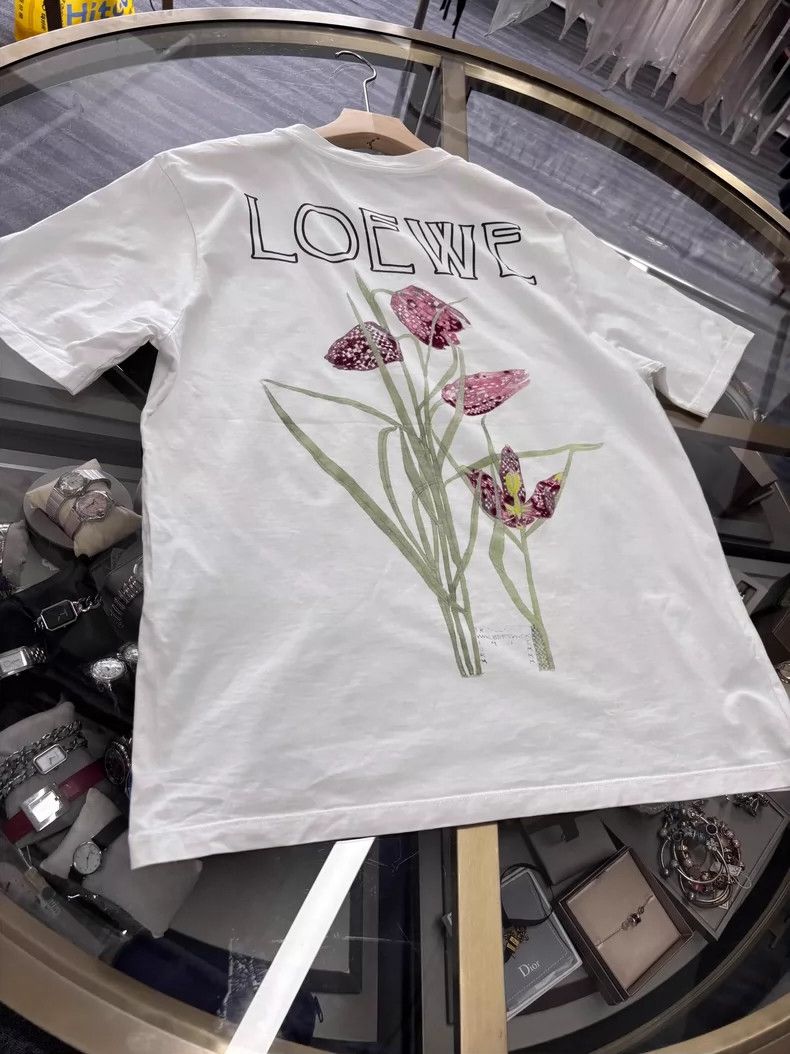 Loewe LOEWE White ladies T-shirt Size L / US 10 / IT 46 - 6 Thumbnail