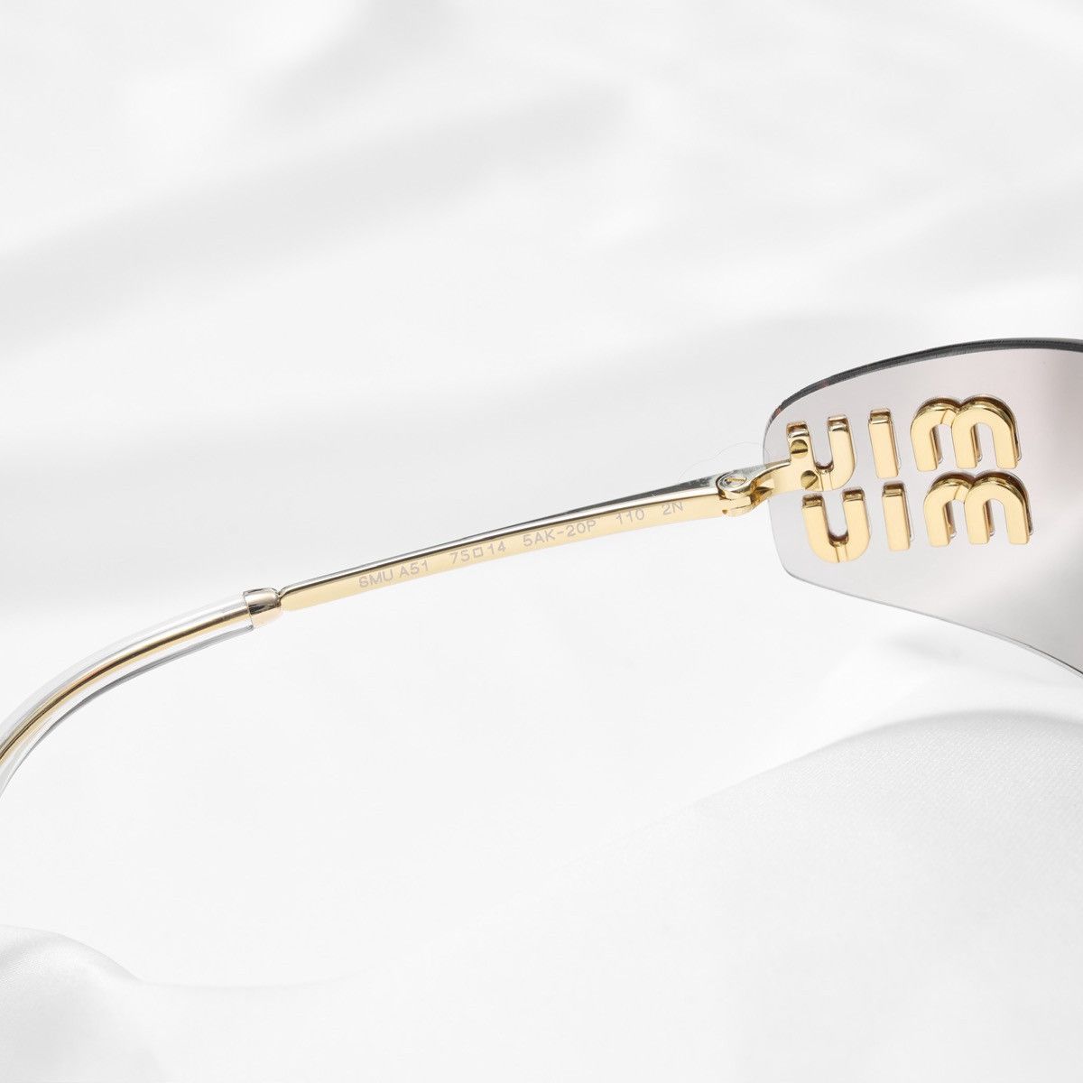 Miu Miu MIU MIU 0MU A51S 5AK20P SUNGLASSES Size ONE SIZE - 5 Thumbnail