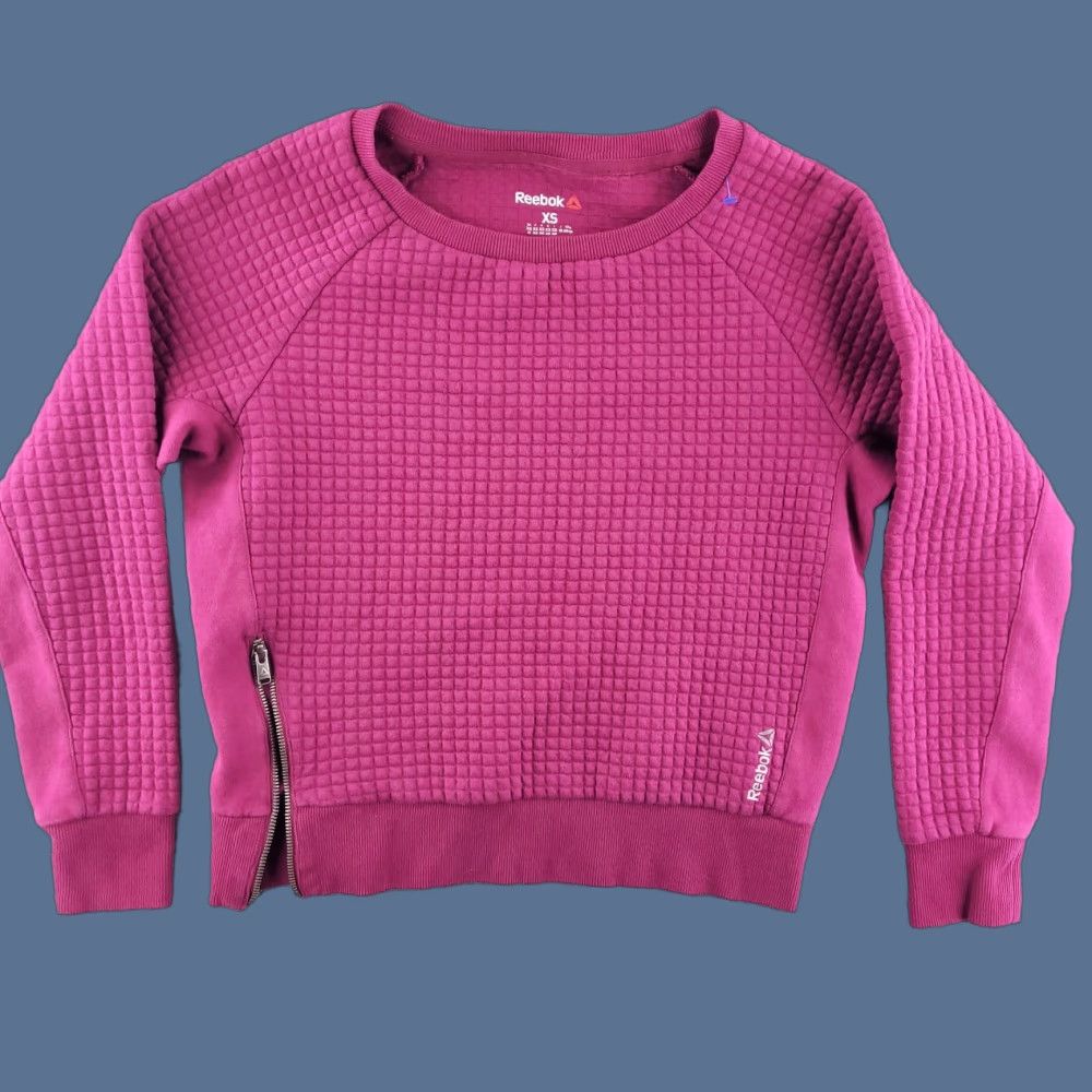 Reebok Reebok CrossFit Sweatshirt Womens XS Purple Thermal Waffle Round Neck Size XS / US 0-2 / IT 36-38 - 1 Thumbnail