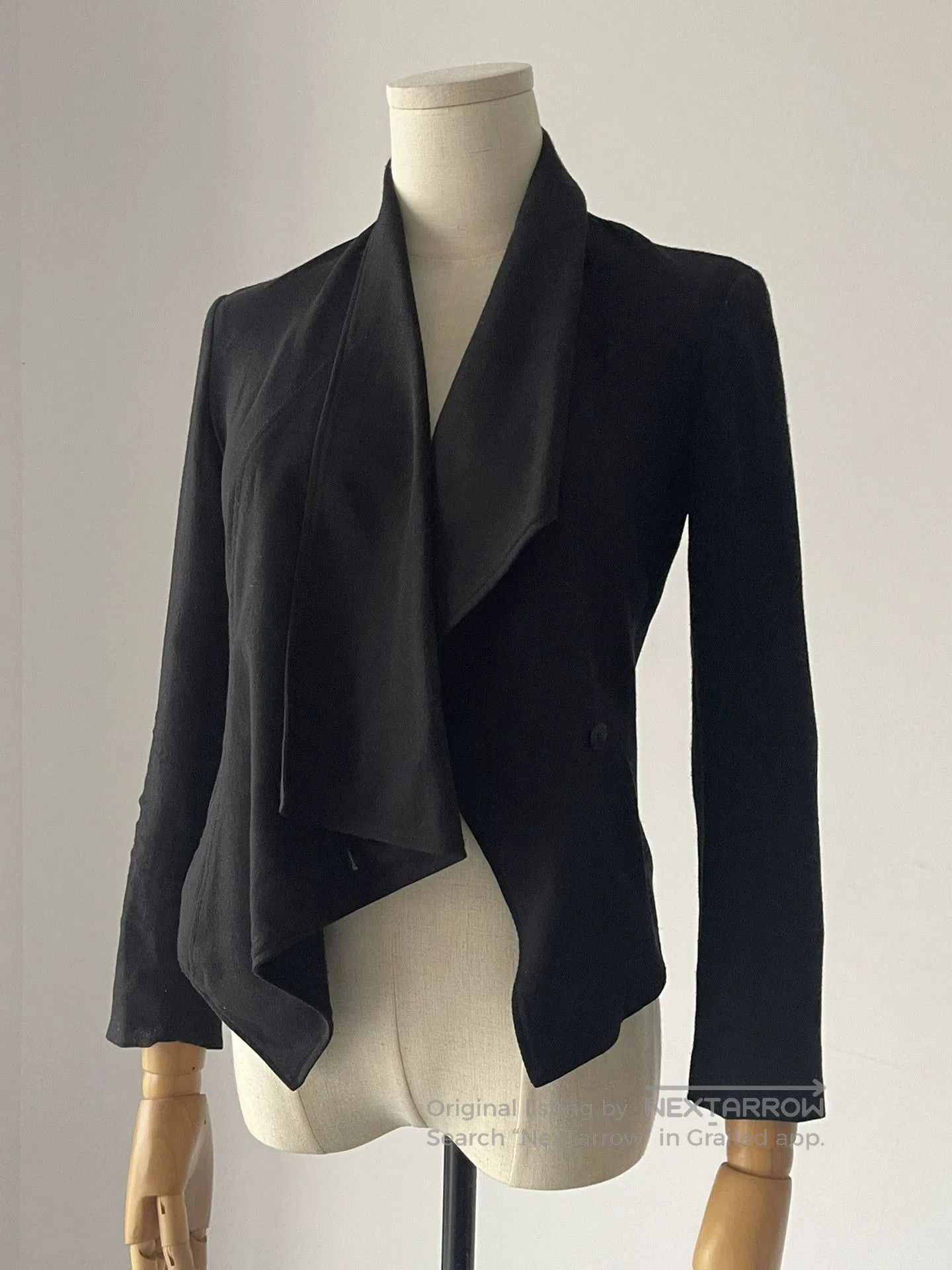 Helmut Lang Helmut Lang Irregular Neck Silk Jacket. Size M / US 6-8 / IT 42-44 - 2 Thumbnail