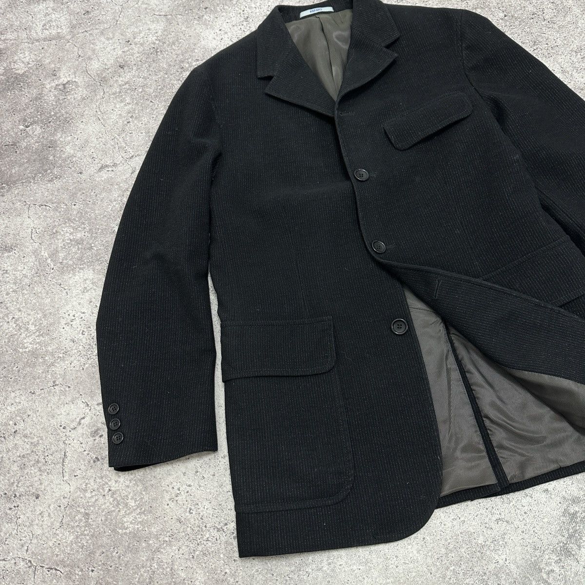 Kenzo Vintage 90s Kenzo Black Wool Jacket Blazer luxury y2k XL Size US XL / EU 56 / 4 - 6 Thumbnail