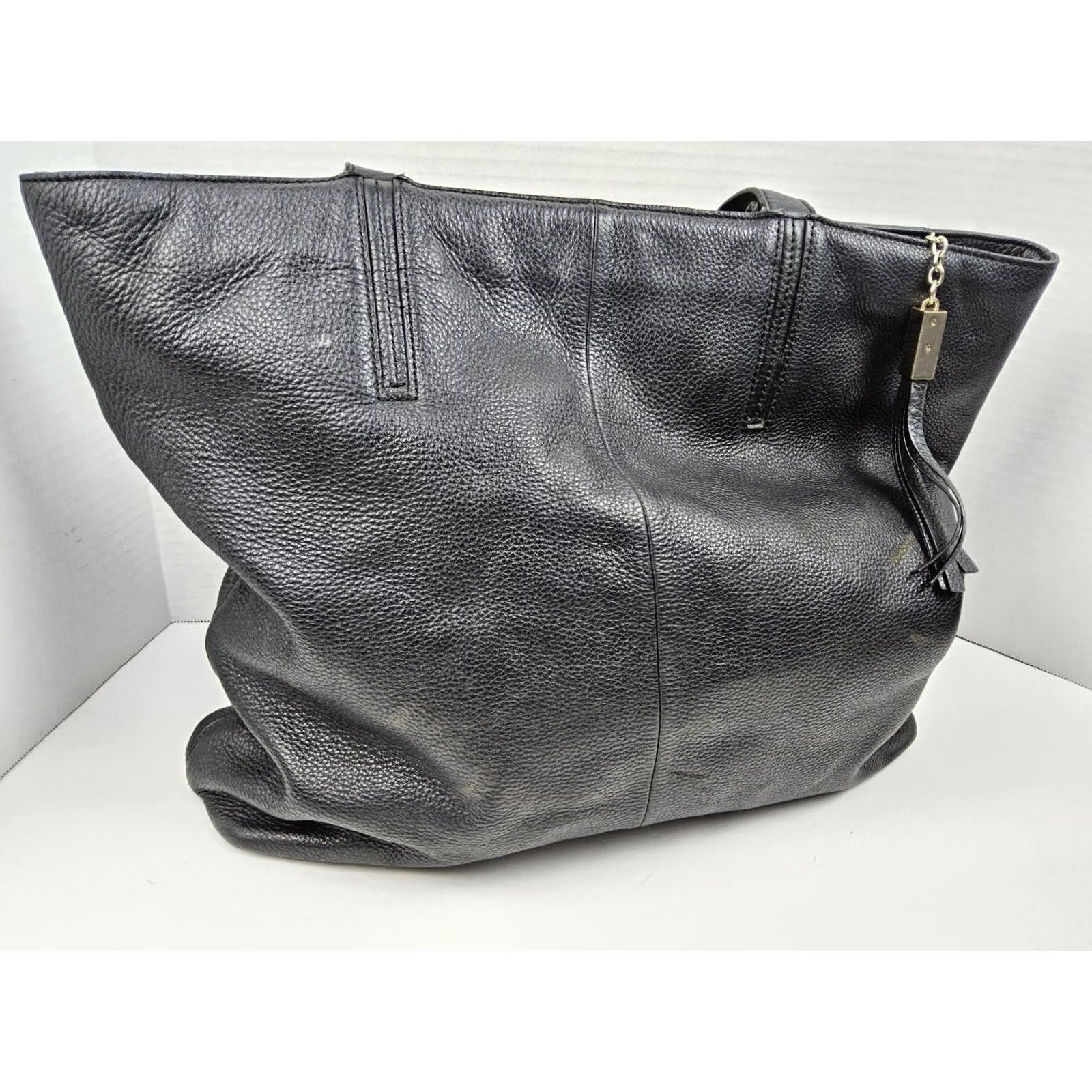 Vintage kate spade new york Tote Womens Pebbled Leather Large Black Exterior Purse Handbag Shoulder Bag Size ONE SIZE - 3 Thumbnail