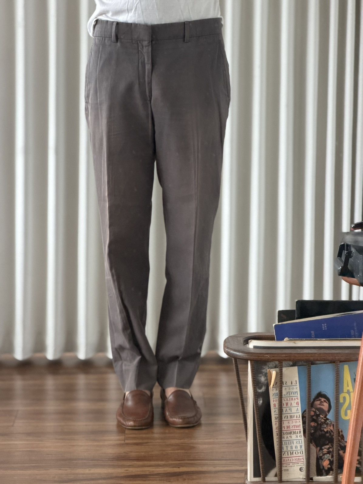 Hermes Hermès Grey Tailored Trousers (Size 32) Size US 32 / EU 48 - 1 Thumbnail