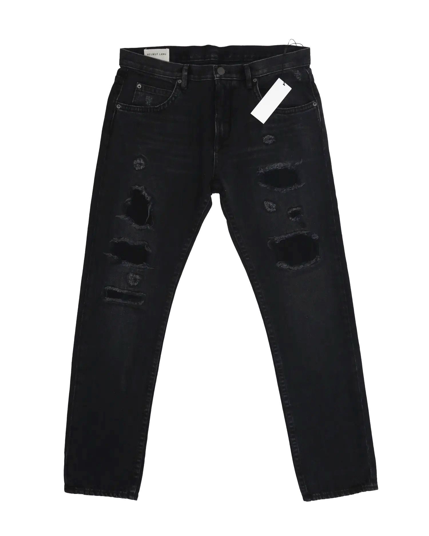 Helmut Lang ⚡️QUICK SALE⚡️Helmut Lang Black Distressed Jeans Denim Size US 32 / EU 48 - 1 Thumbnail