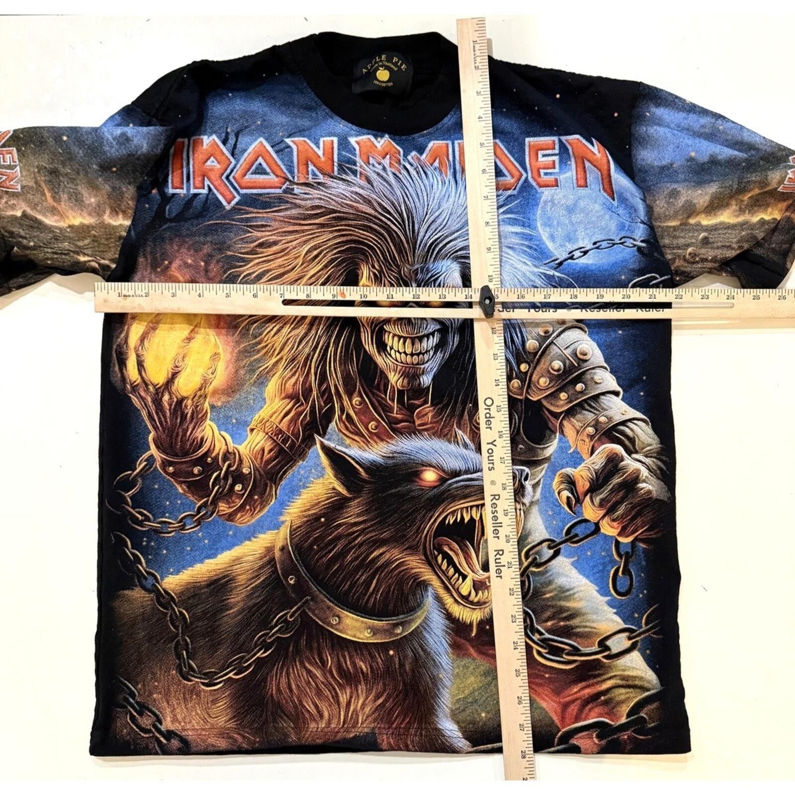 Other Vintage 90s Iron Maiden TShirt Men LG RARE Apple Pie Tag Size ONE SIZE - 7 Thumbnail