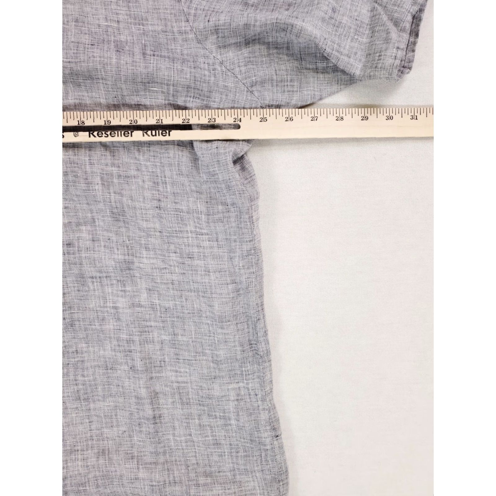 FLAX FLAX Flax Jeanne Englehart 100% Linen Short Sleeve Shirt Women's S Plus Size Gray Linen Short Sleeve Shirt Women's S Size S / US 4 / IT 40 - 6 Thumbnail