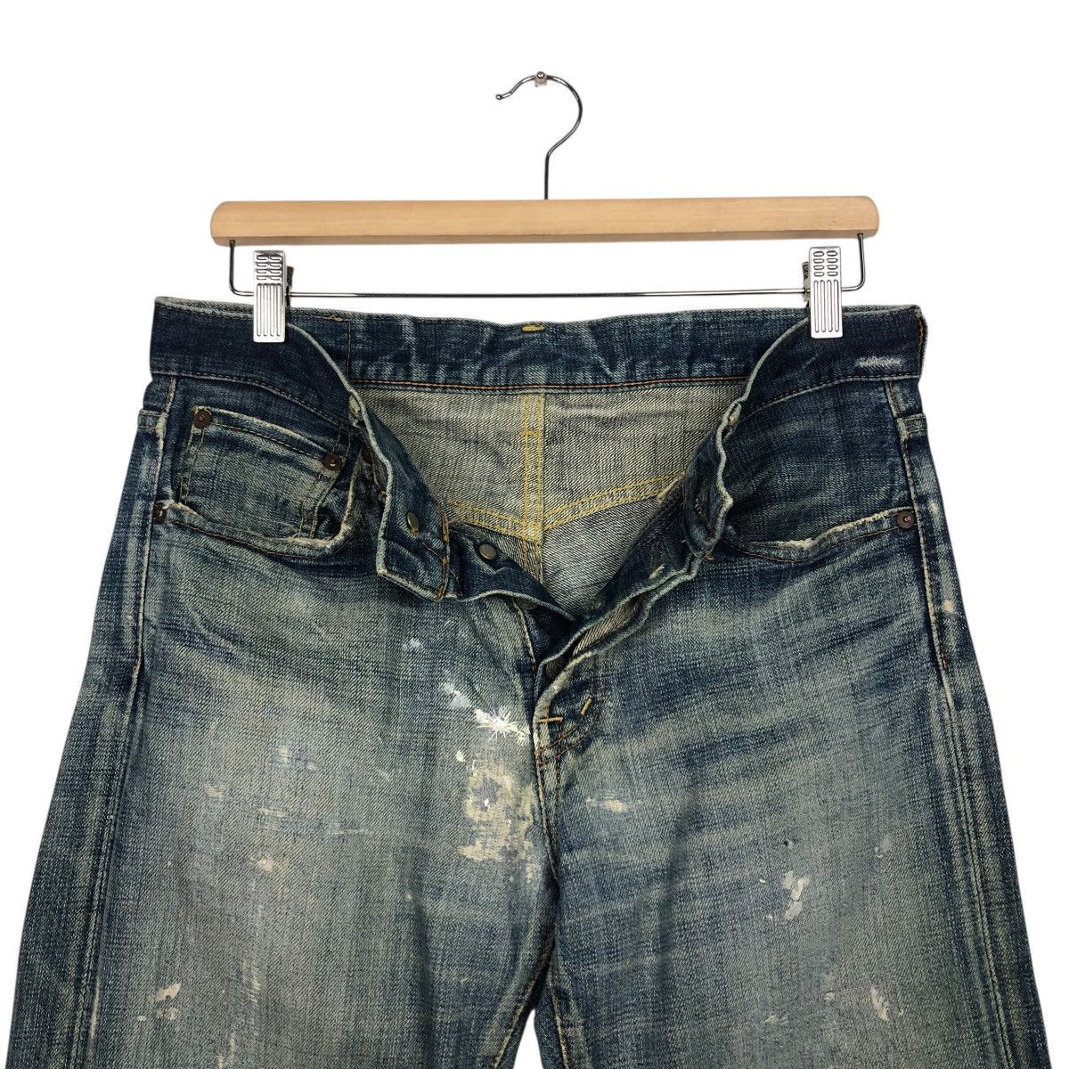 OMNIGOD Omnigod Japanese Selvedge Distressed Faded Indigo Denim Rare Size US 32 / EU 48 - 20 Thumbnail