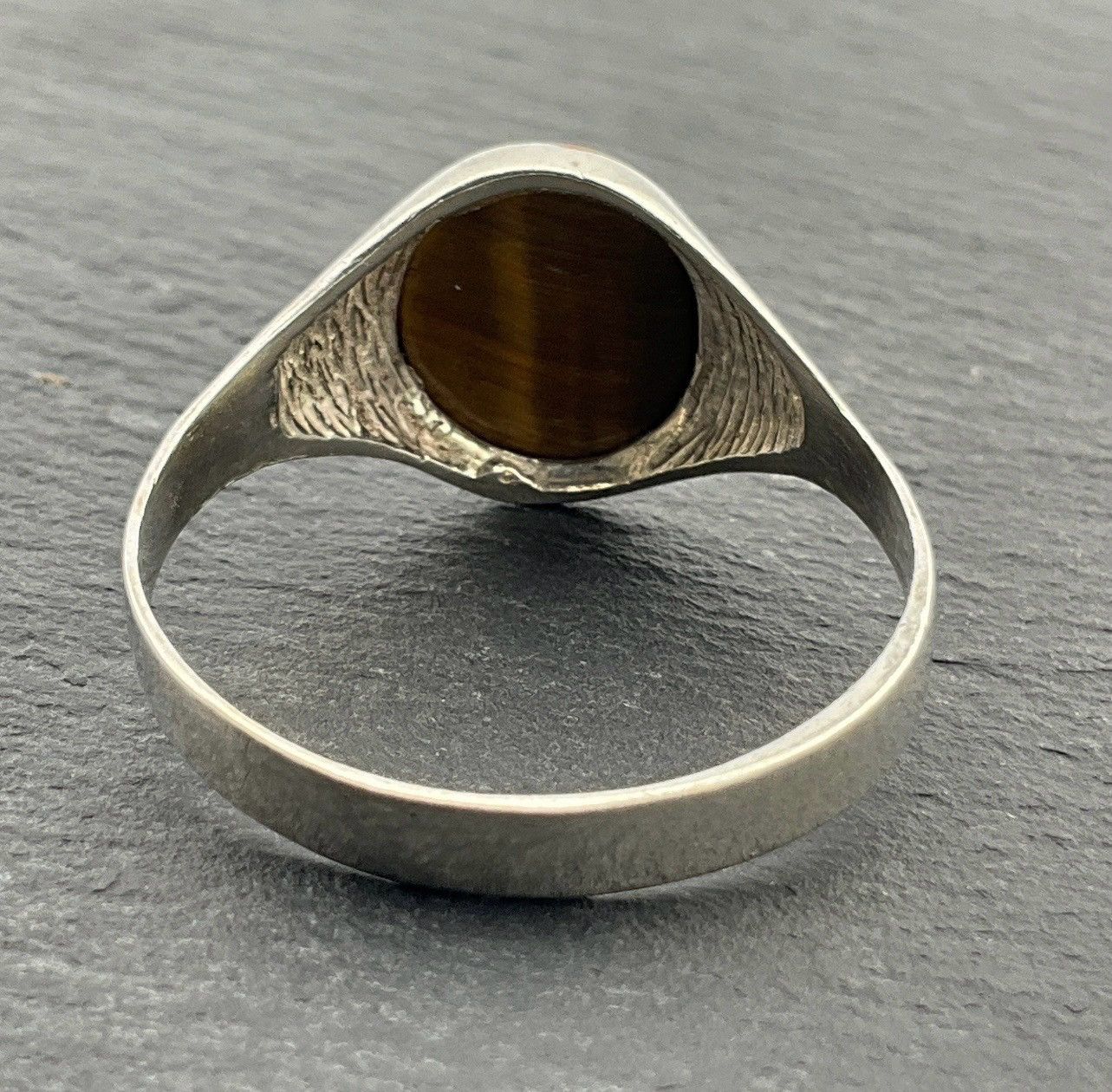Vintage Vintage Tigers Eye Sterling Silver Signet Ring, UK Size Z, US Size 12 1/2, EU Size 68 Size ONE SIZE - 6 Thumbnail
