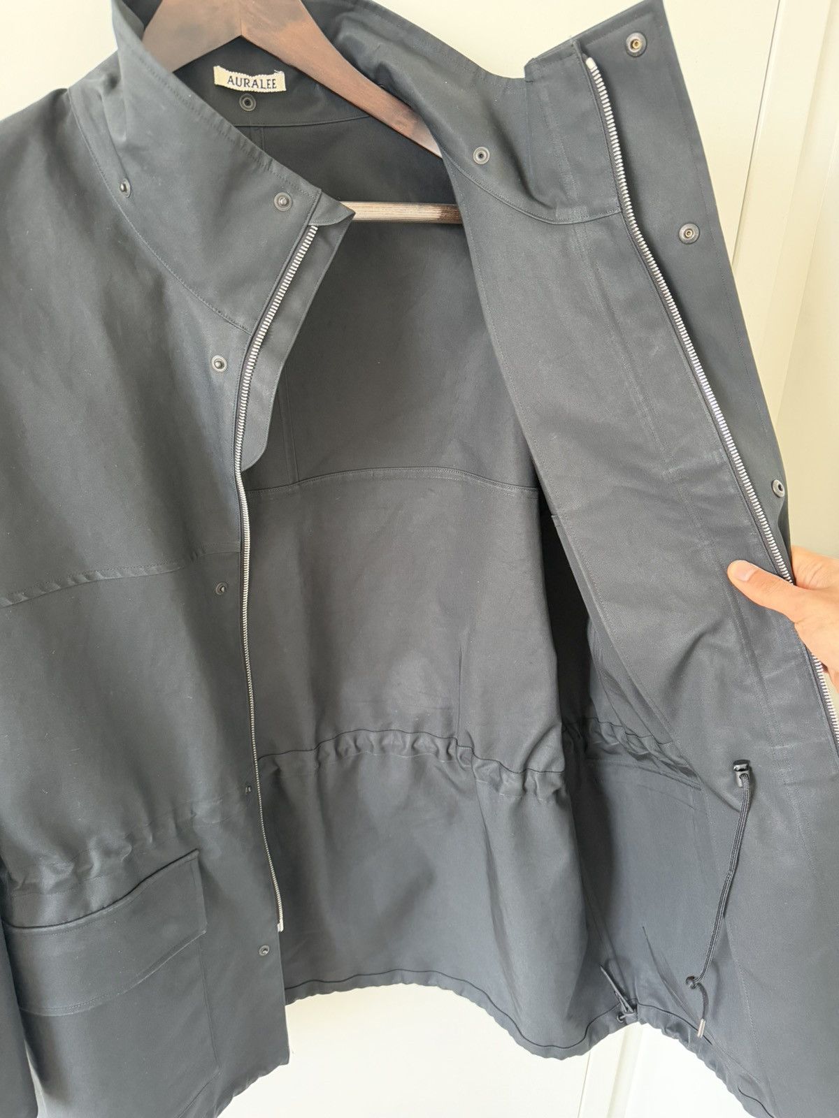 Auralee Auralee Navy Rain Coat High Density Gabardine Blouson $1425 Size US M / EU 48-50 / 2 - 6 Thumbnail