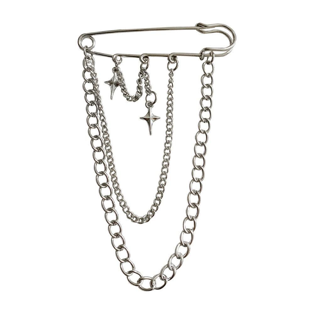 Jewelry × Vintage Star Cross Chain Brooch Size ONE SIZE - 2 Thumbnail