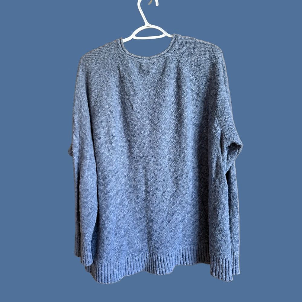 Vintage VINTAGE? NO. LL Bean Sweater Women 1X Plus Gray Knit Crew Neck Long Sleeve Classic Casual Size XL / US 12-14 / IT 48-50 - 1 Thumbnail