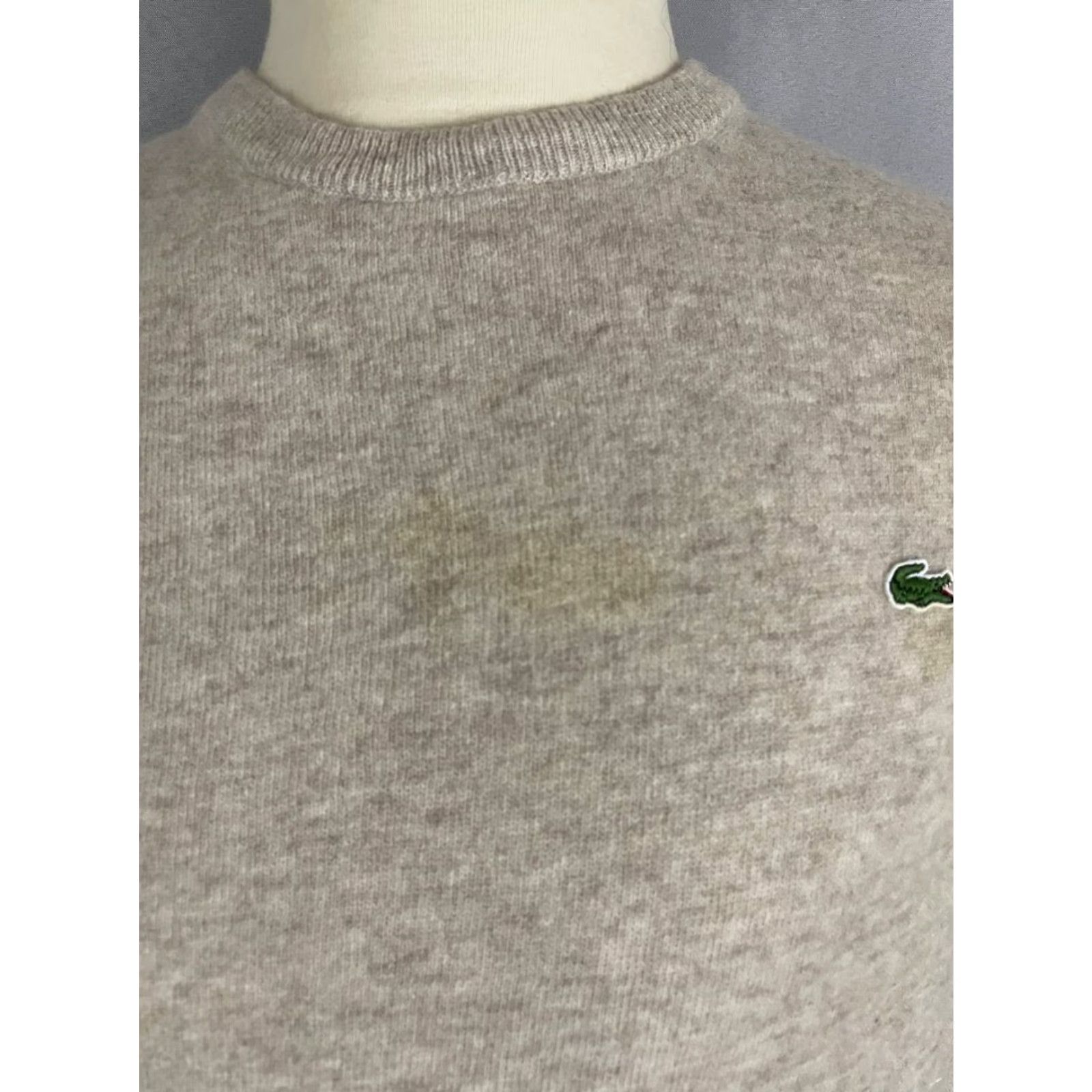 Lacoste Lacoste Sweater Mens XL Light Gray Lana Long Sleeve Crew Neck Pullover Regular Size US XL / EU 56 / 4 - 7 Thumbnail