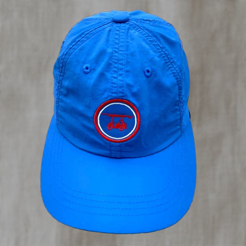 Vintage Bald Head Blues Golf Hat Cap Adjustable Strap Back Blue Lightweight Performance Wicking Size ONE SIZE - 1 Thumbnail