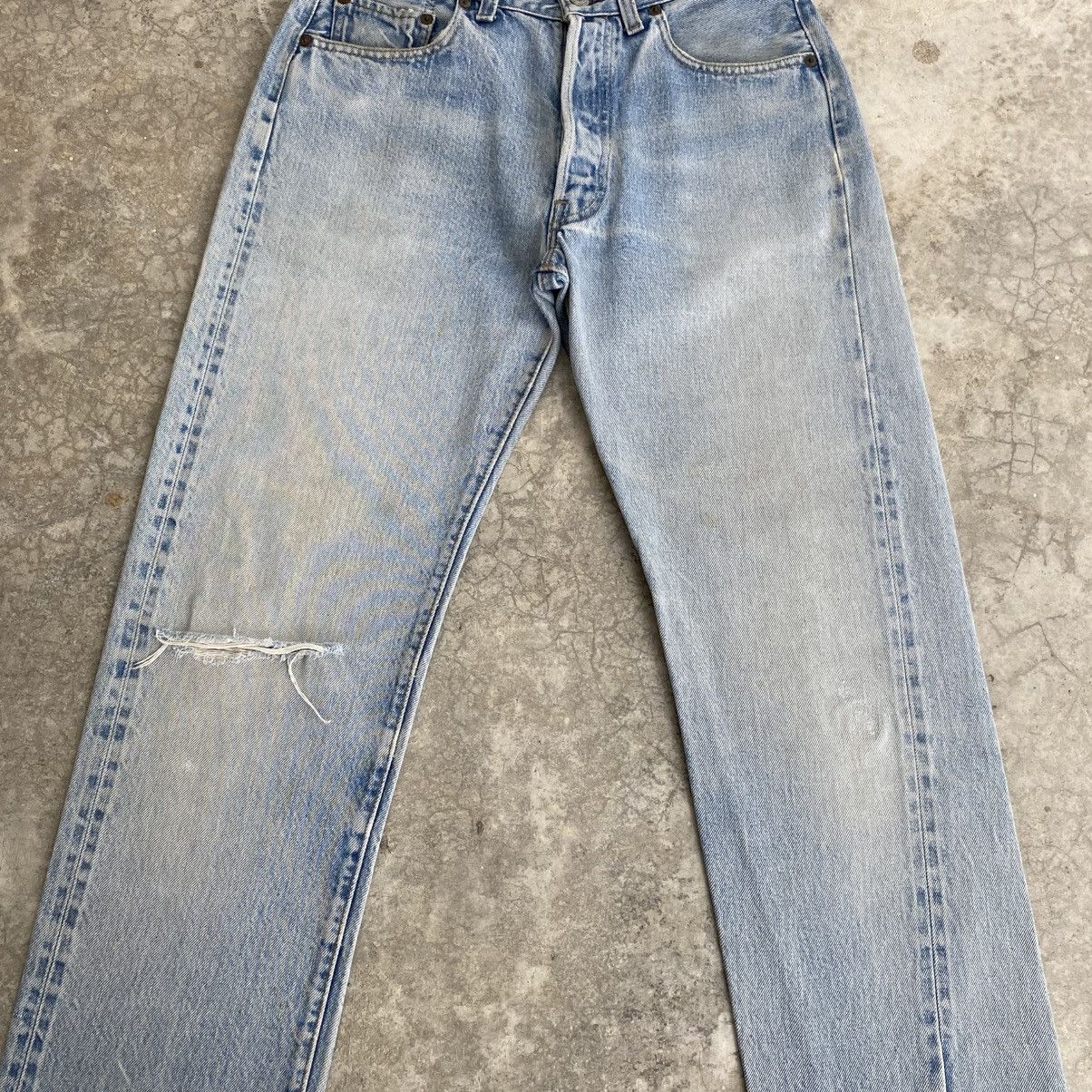 Levi's Vintage Levis 501 Stonewashed Blue Redline Distressed Jeans Size US 29 - 6 Thumbnail