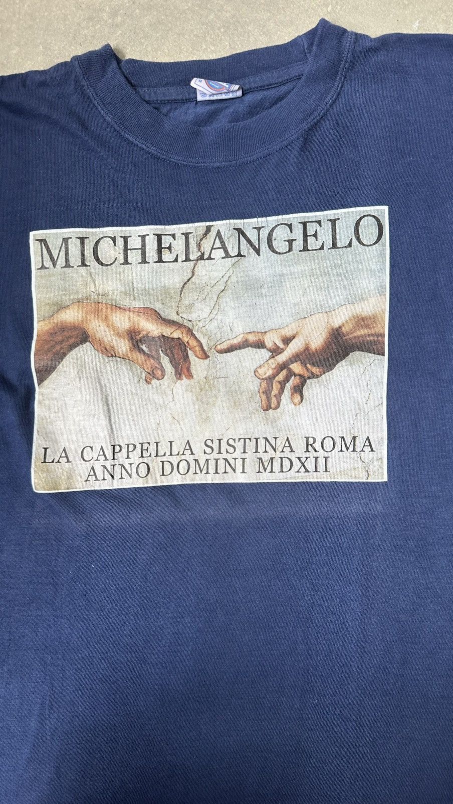 Vintage VINTAGE MICHELANGELO CREATION OF ADAM ART TEE Size US M / EU 48-50 / 2 - 2 Thumbnail
