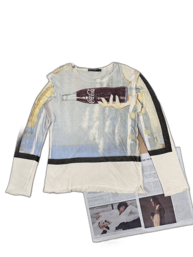 Dolce & Gabbana Dolce & Gabbana Vintage Coca-Cola Long Sleeve T-Shirt Size US L / EU 52-54 / 3 - 1 Thumbnail