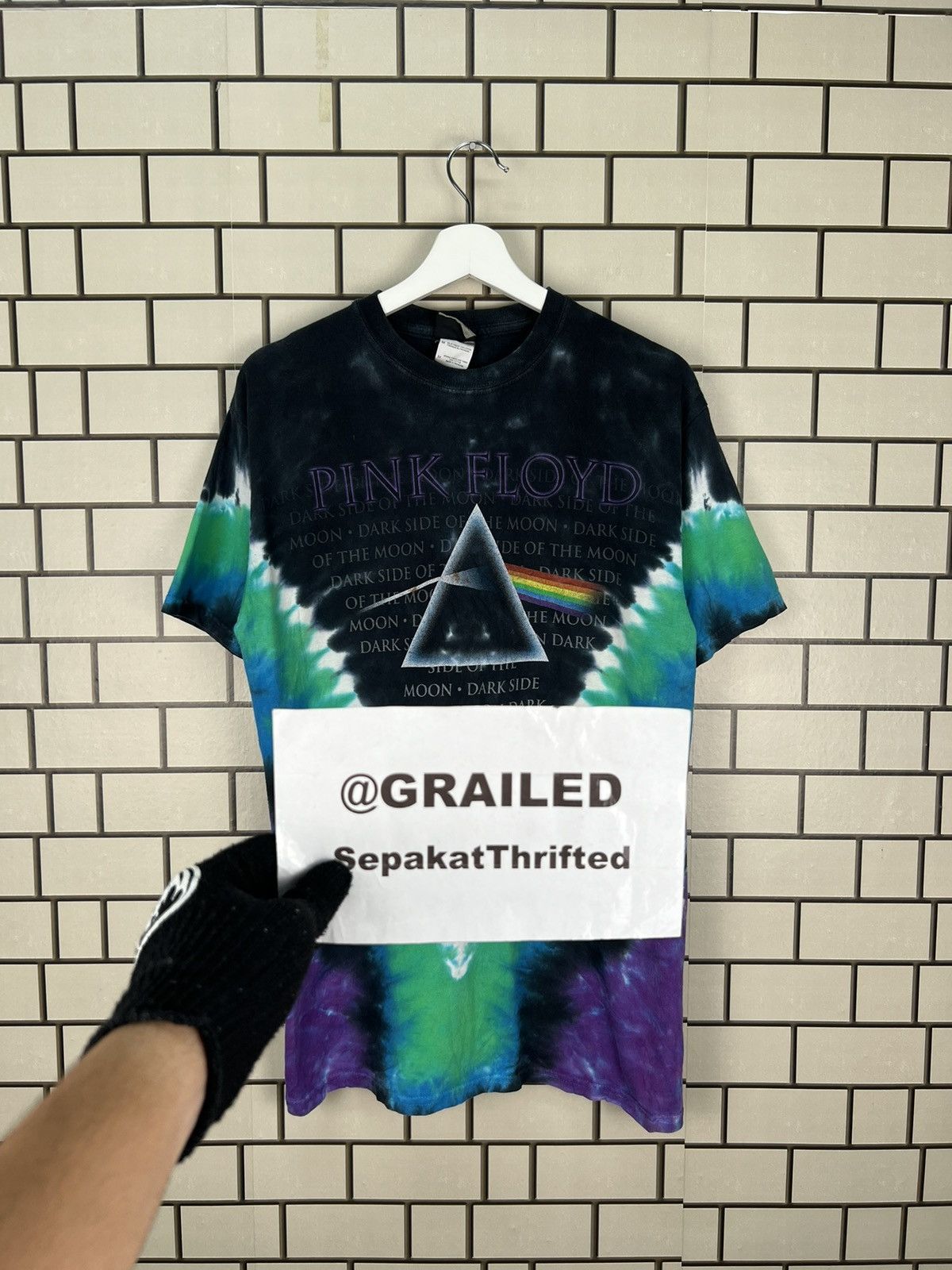 Band Tees Pink Floyd Dark Side Of The Moon By Liqiud Blue Tie Dye Tee Size US M / EU 48-50 / 2 - 14 Thumbnail
