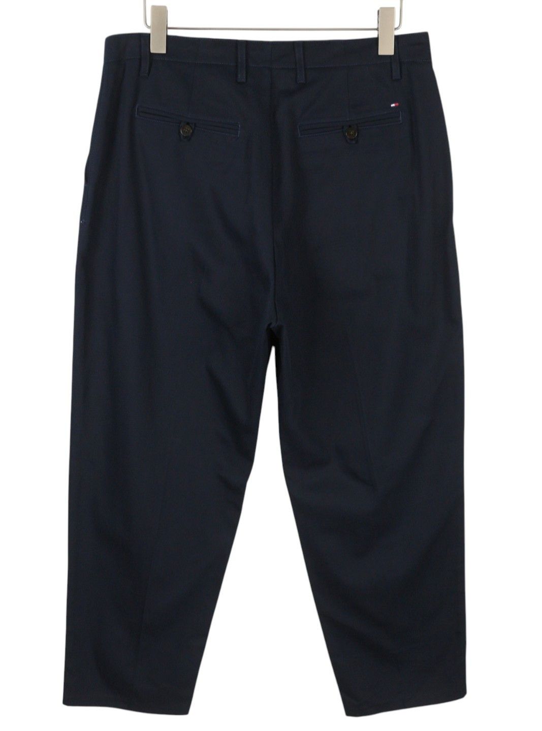 Tommy Hilfiger RELAXED STRAIGHT EU42 Dark Blue Pleated Trousers 87471 Size 32" / US 10 / IT 46 - 2 Thumbnail