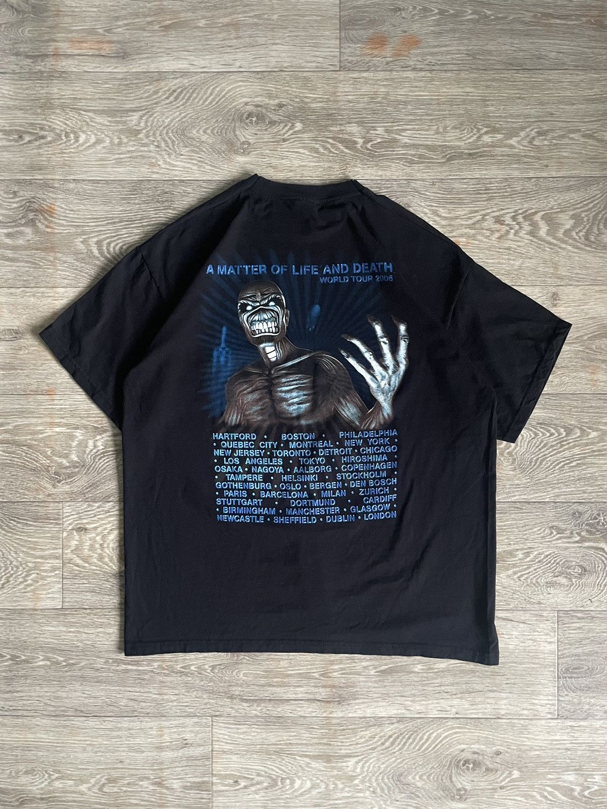 Iron Maiden Y2K Iron Maiden Shirt A Matter Of Life and Death Tour 2006 Size US XL / EU 56 / 4 - 8 Thumbnail