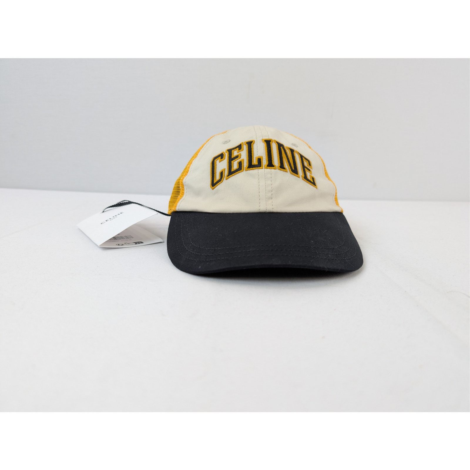 Celine o1rshd1 Size: M / mesh baseball Cap / Hat in Yellow/Beige Size ONE SIZE - 2 Thumbnail