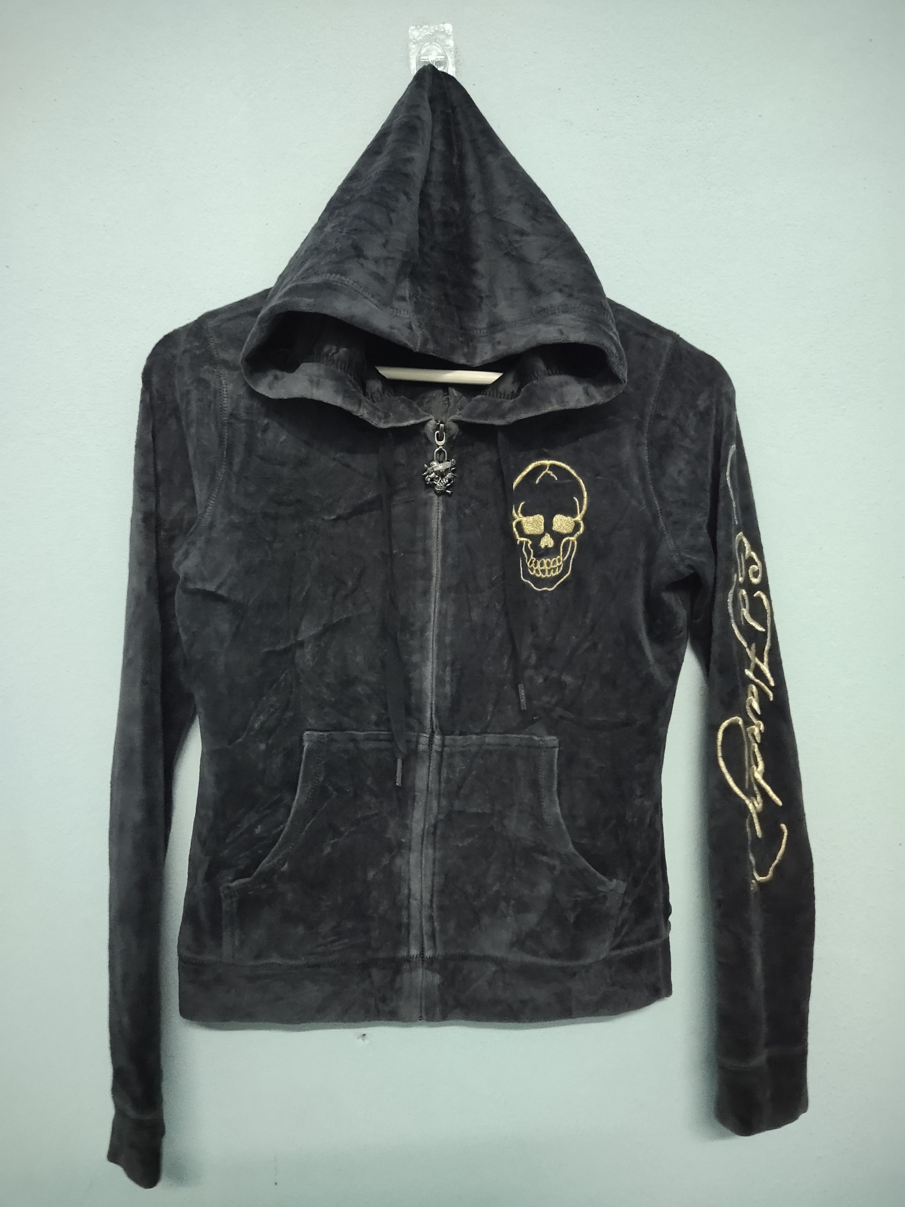 Christian Audigier × Ed Hardy Ed Hardy Skull Embroidered Sweater Size S / US 4 / IT 40 - 2 Thumbnail