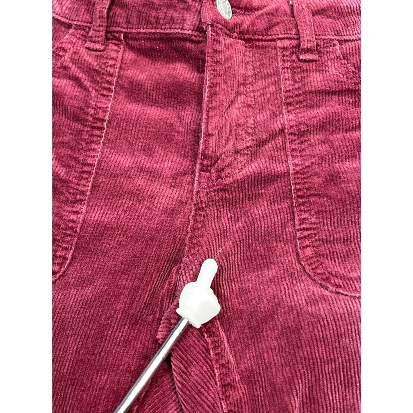 Vintage Pilcro The Icon Jeans Women 26 Red Corduroy Flared Cotton Stretch Mid Rise 28x30 City Preppy Womens Size 26" / US 2 / IT 38 - 7 Thumbnail