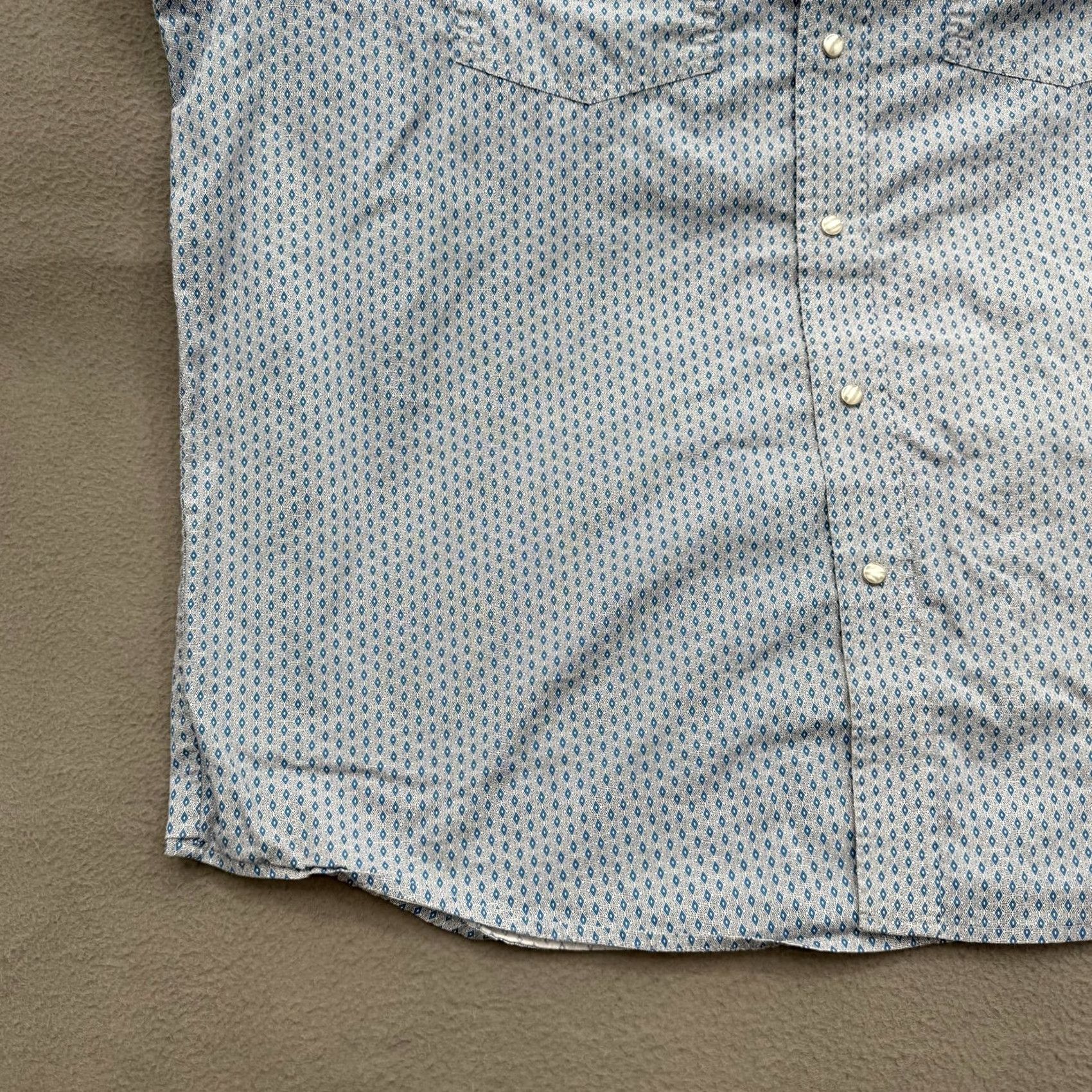 Wrangler VINTAGE Wrangler George Strait Shirt Mens XL Blue Geometric Western Snap Long Sleeve Size US XL / EU 56 / 4 - 6 Thumbnail