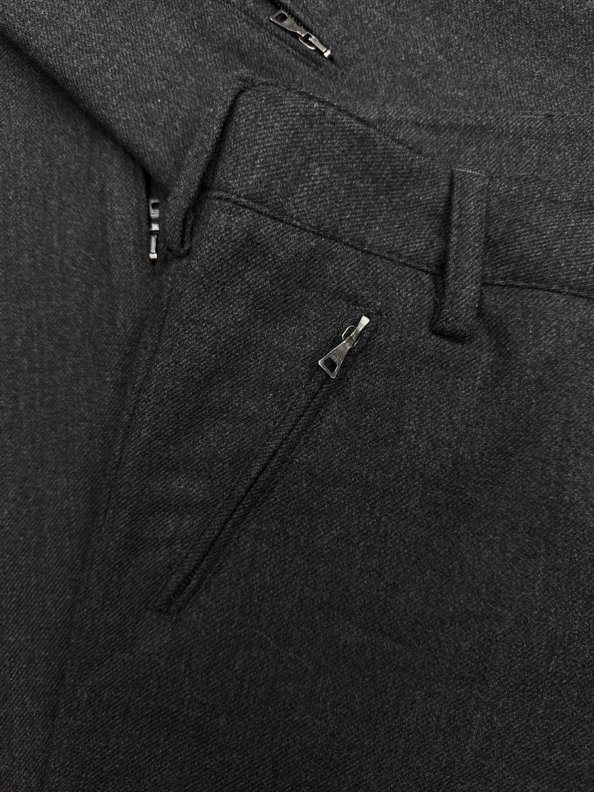 Prada 90s Prada Grey Angular Zipper Slim Cut Flared Riding Pants Size US 28 / EU 44 - 2 Thumbnail
