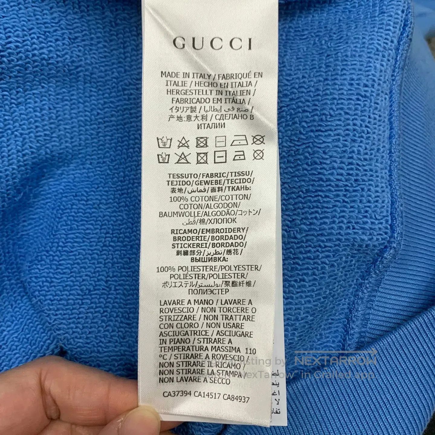 Gucci gucci blue logo hoodie with drawstrings. Size US XS / EU 42 / 0 - 6 Thumbnail