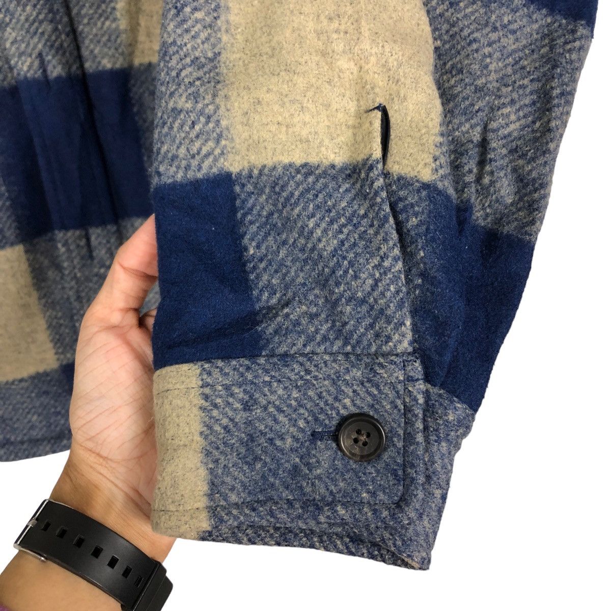 Japanese Brand 🔥Wool Shirt Jacket Uniqlo Issey Miyake Tartan Design Button Size US XL / EU 56 / 4 - 15 Thumbnail
