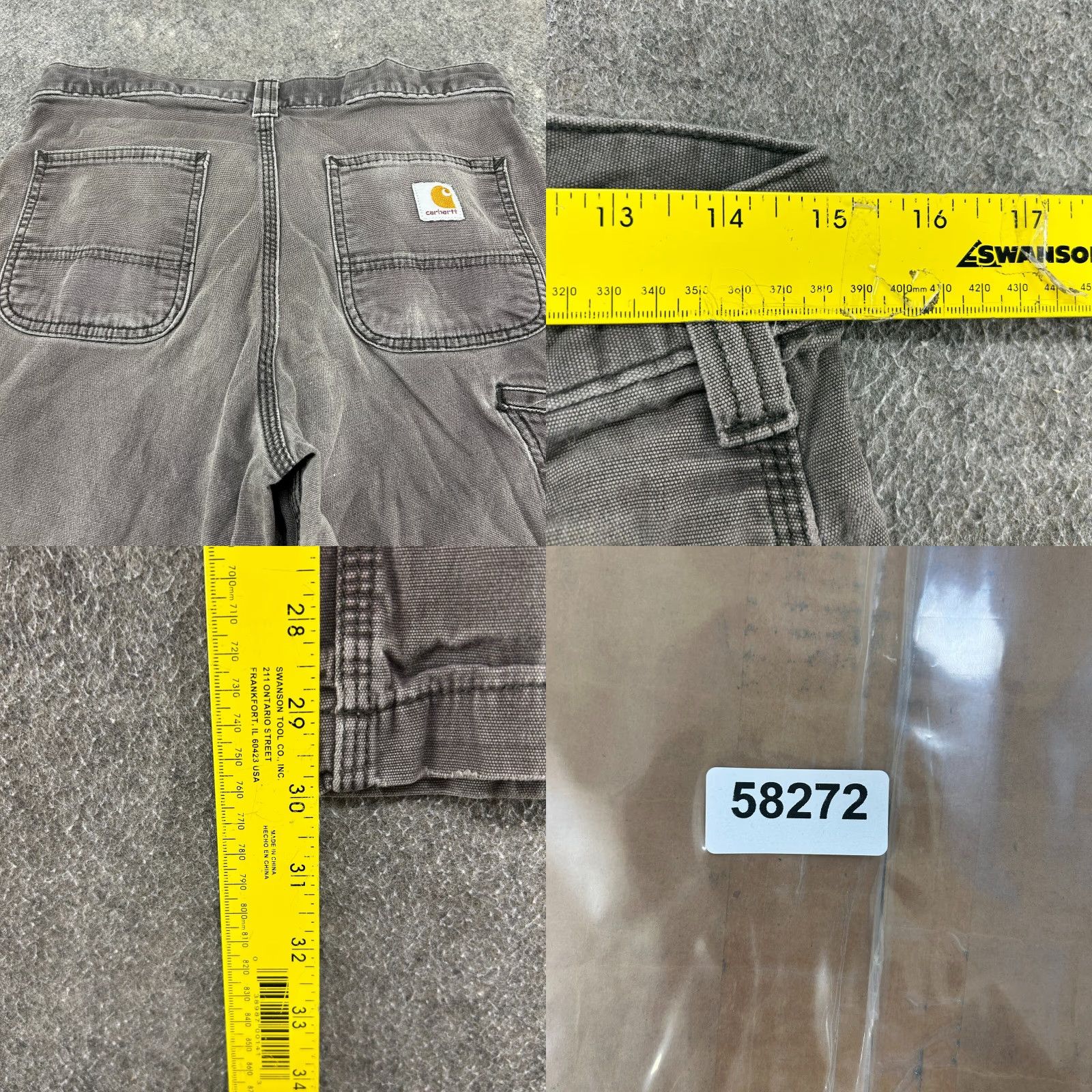 Carhartt Carhartt Pants Men 30x30 Grey Carpenter Relaxed Fit Workwear Cotton Rugged Flex Size US 30 / EU 46 - 10 Thumbnail
